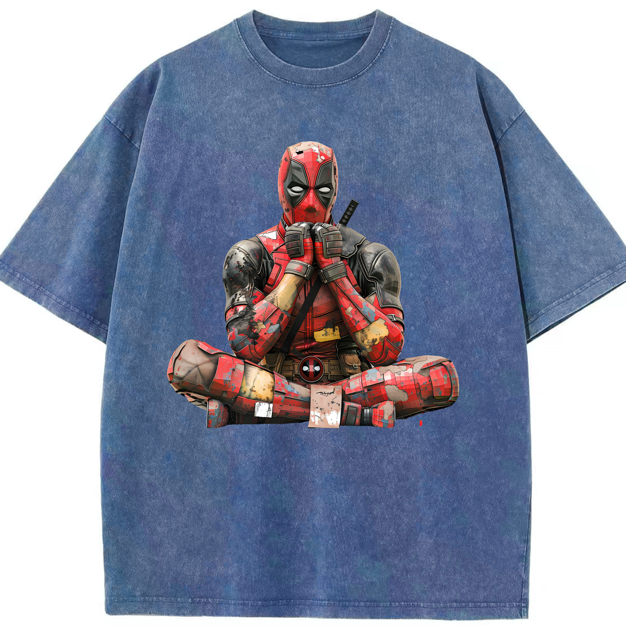 （画像用） Deadpool デッドプール 綿100% ヴィンテージ風 半袖Tシャツ（フロントプリント）