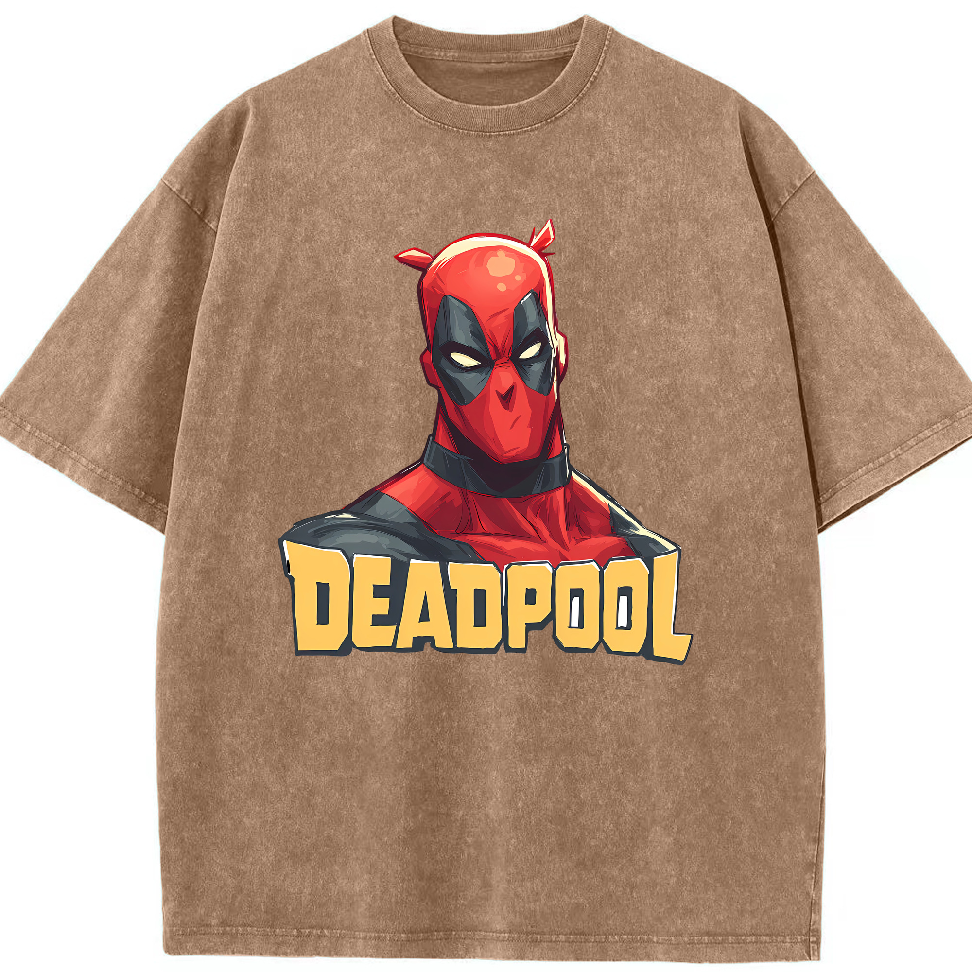 （画像用） Deadpool デッドプール 綿100% ヴィンテージ風 半袖Tシャツ（フロントプリント）