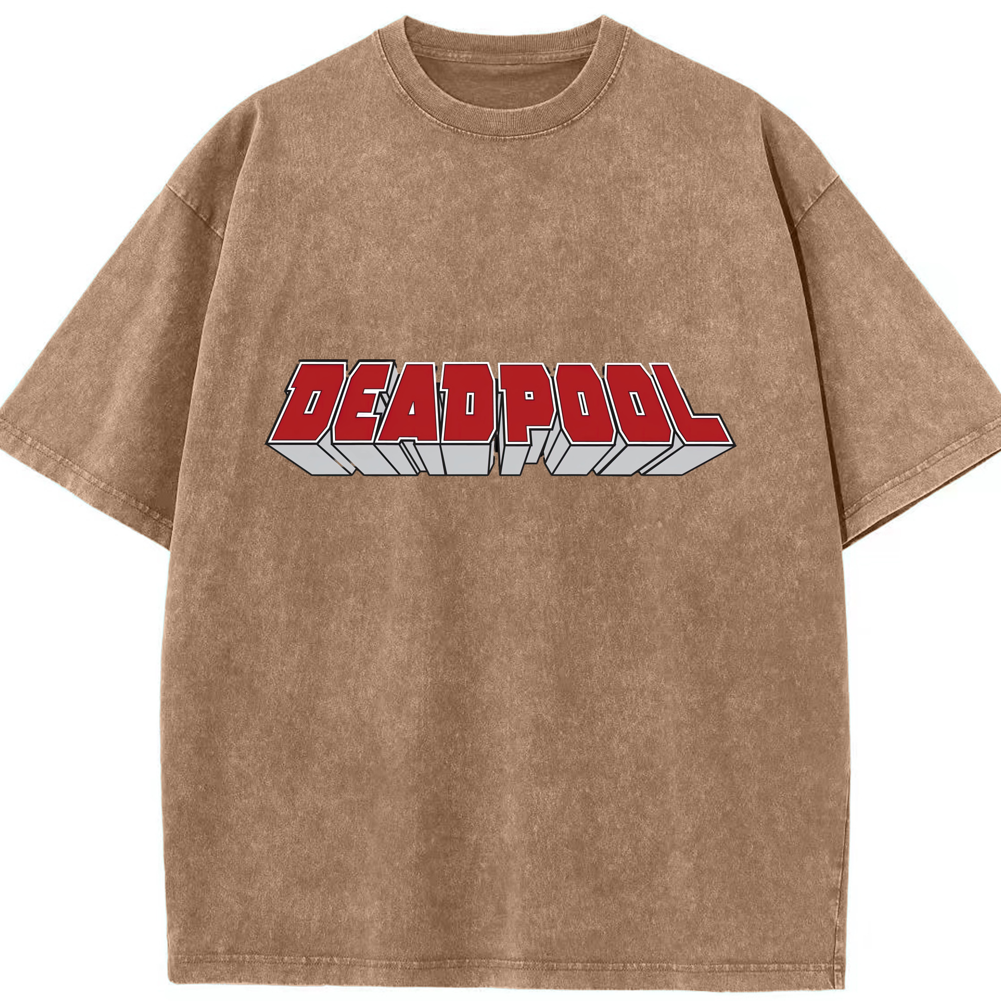 （画像用） Deadpool デッドプール 綿100% ヴィンテージ風 半袖Tシャツ（フロントプリント）