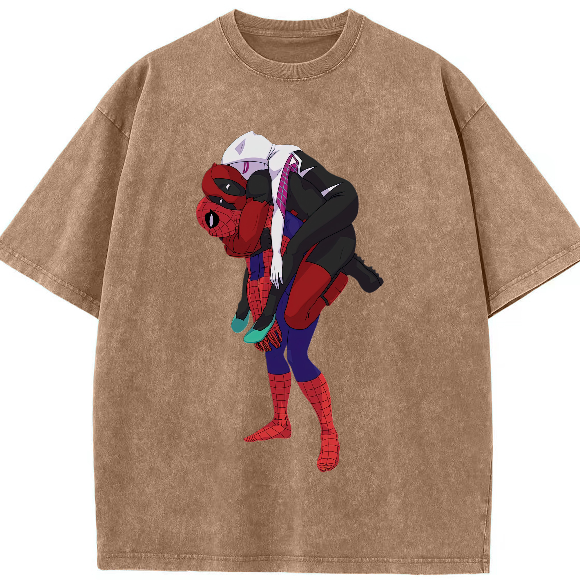 （画像用） Deadpool デッドプール 綿100% ヴィンテージ風 半袖Tシャツ（フロントプリント）