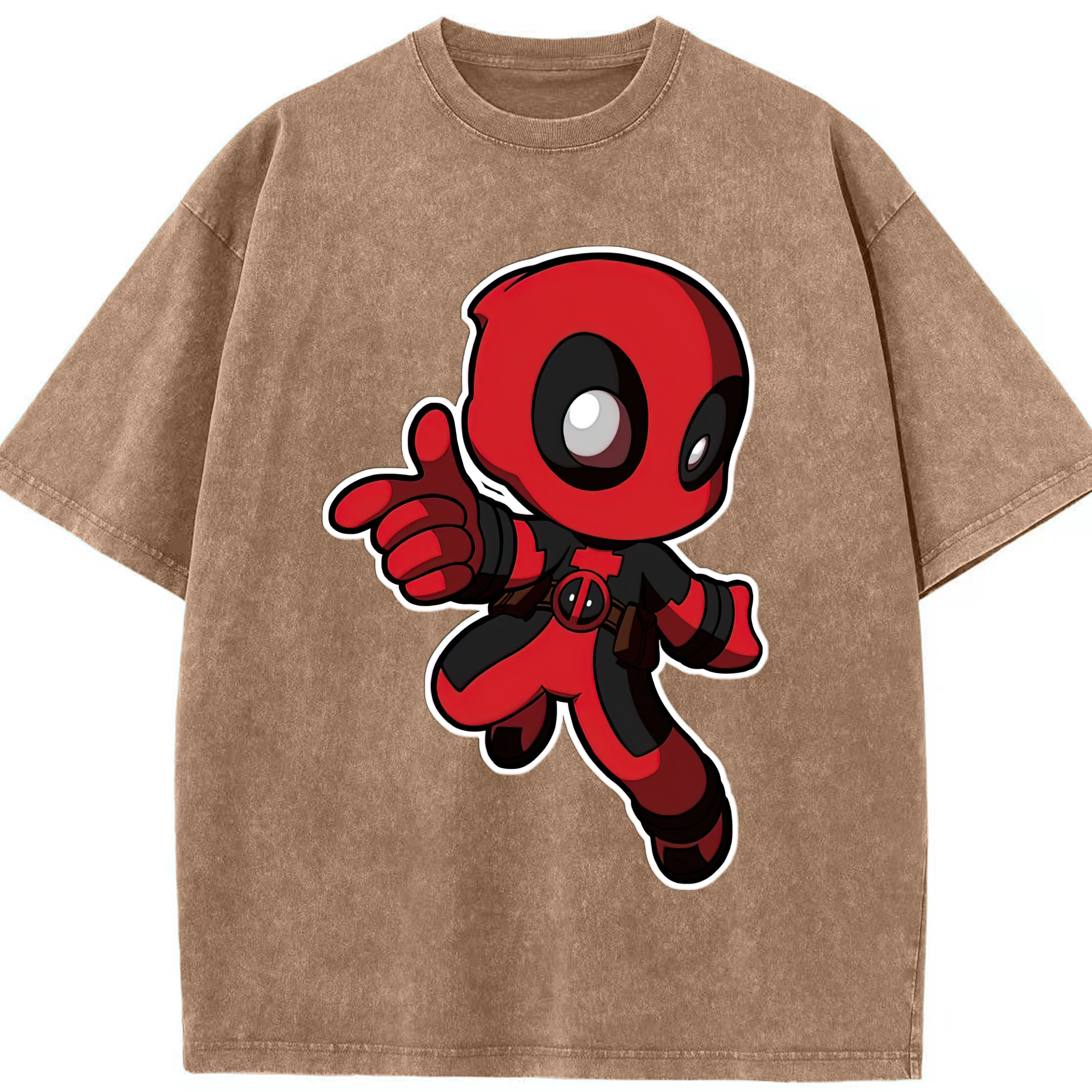 （画像用） Deadpool デッドプール 綿100% ヴィンテージ風 半袖Tシャツ（フロントプリント）
