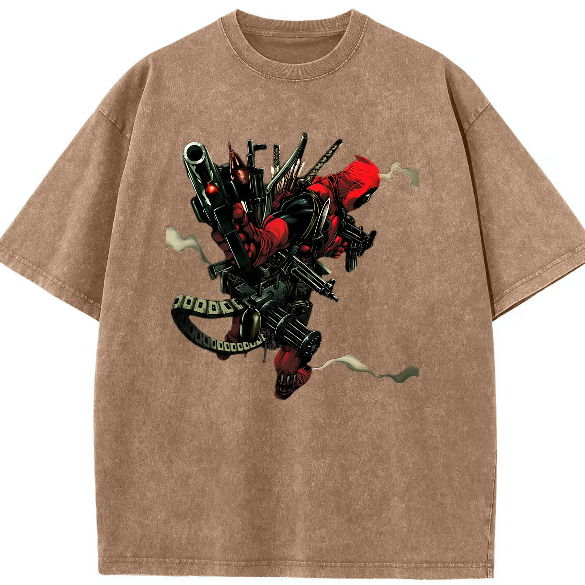 （画像用） Deadpool デッドプール 綿100% ヴィンテージ風 半袖Tシャツ（フロントプリント）