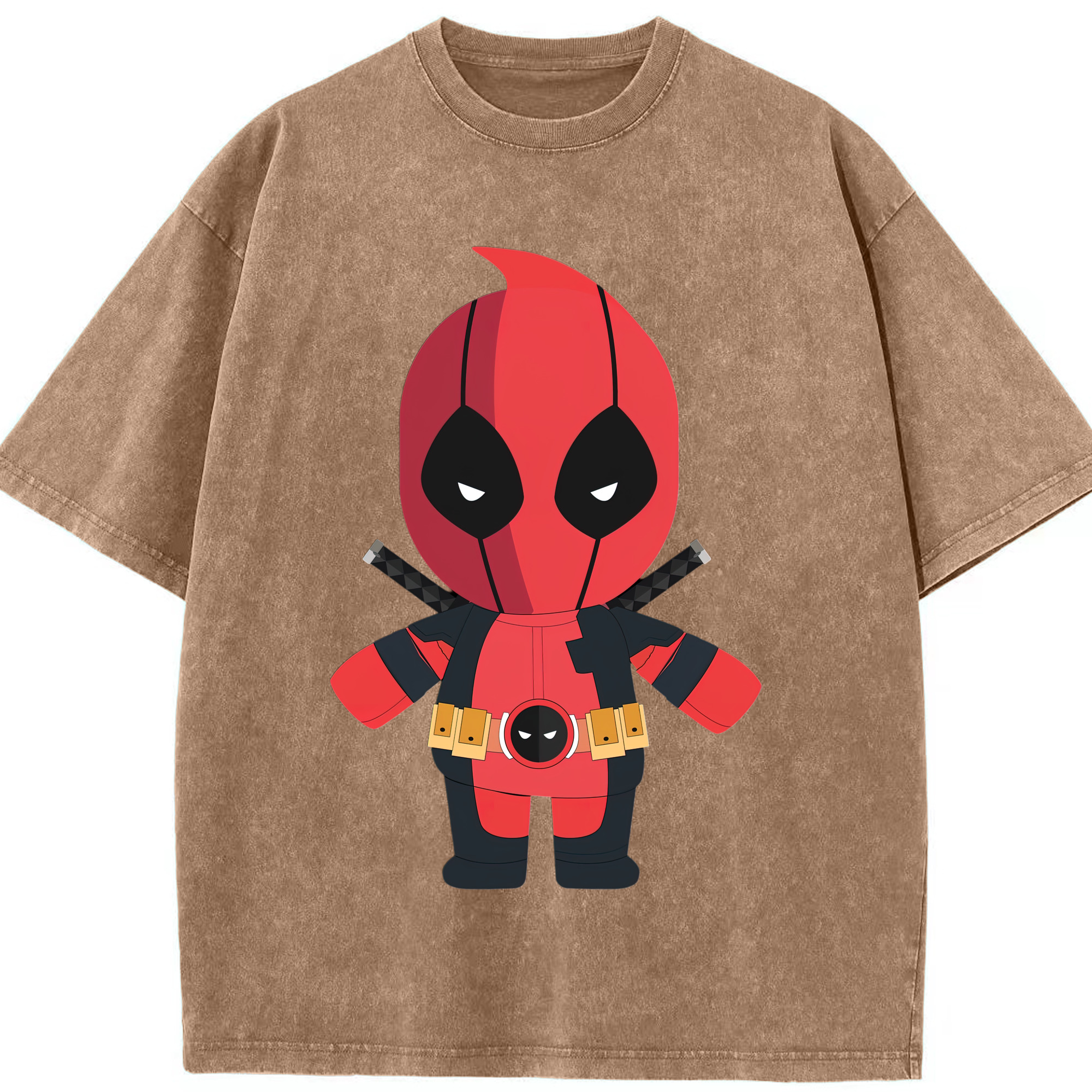 （画像用） Deadpool デッドプール 綿100% ヴィンテージ風 半袖Tシャツ（フロントプリント）