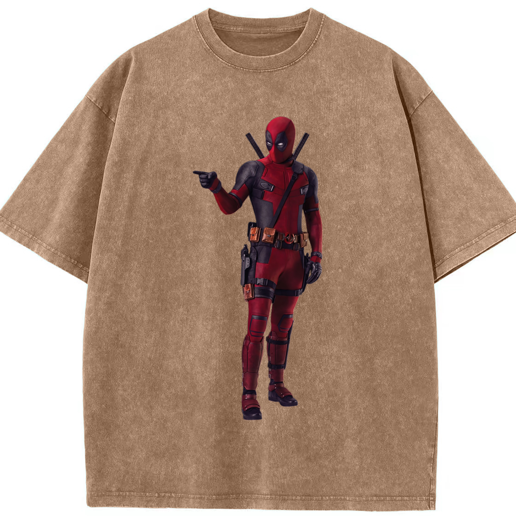 （画像用） Deadpool デッドプール 綿100% ヴィンテージ風 半袖Tシャツ（フロントプリント）