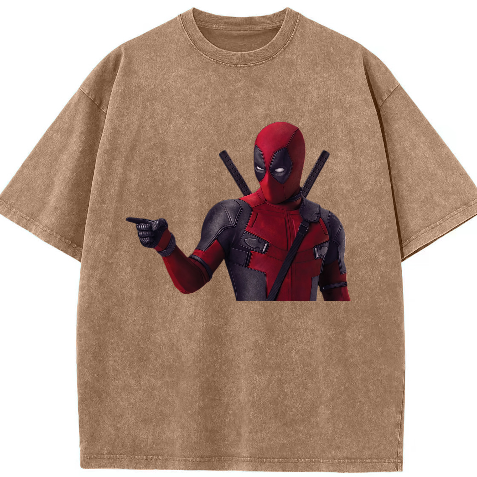 （画像用） Deadpool デッドプール 綿100% ヴィンテージ風 半袖Tシャツ（フロントプリント）
