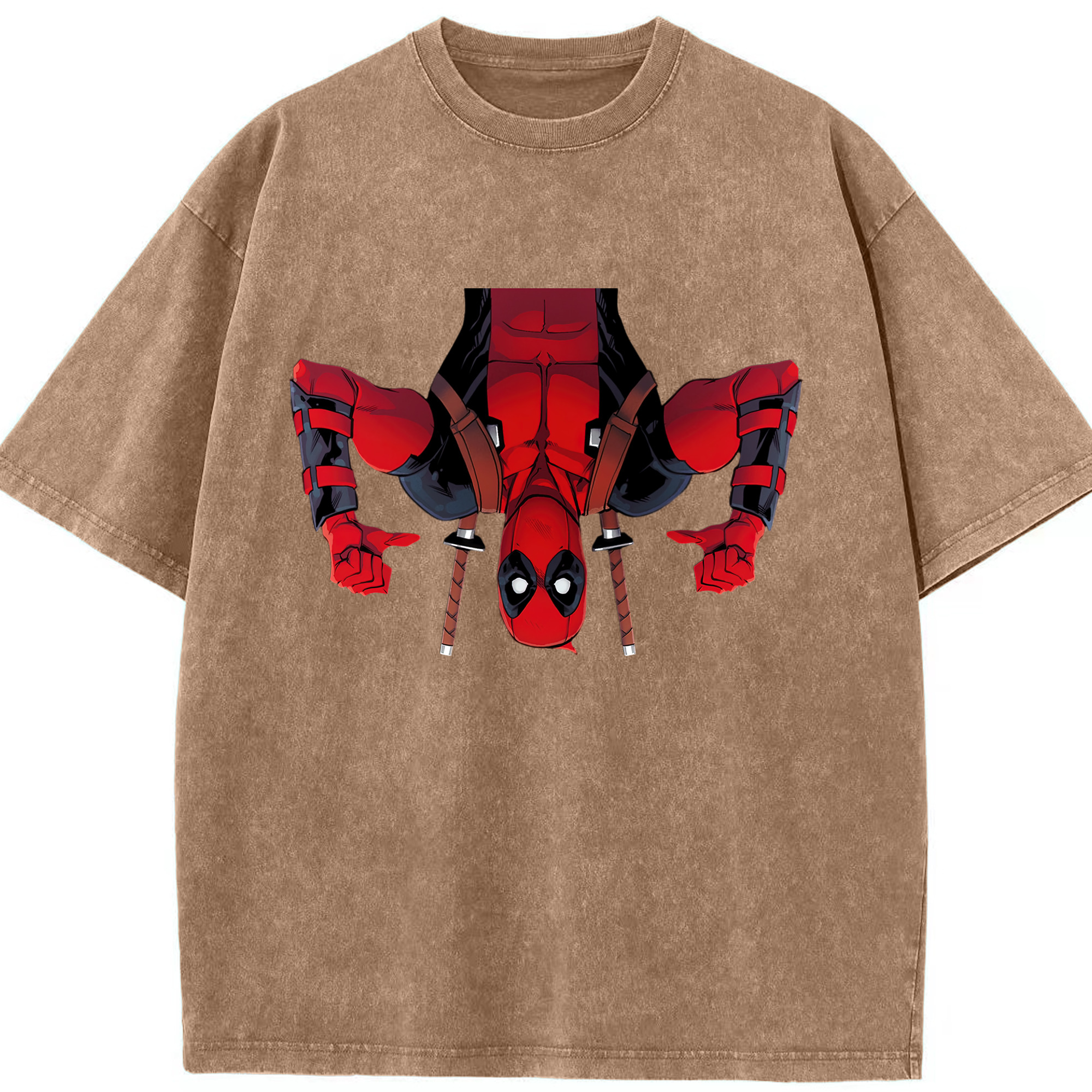 （画像用） Deadpool デッドプール 綿100% ヴィンテージ風 半袖Tシャツ（フロントプリント）