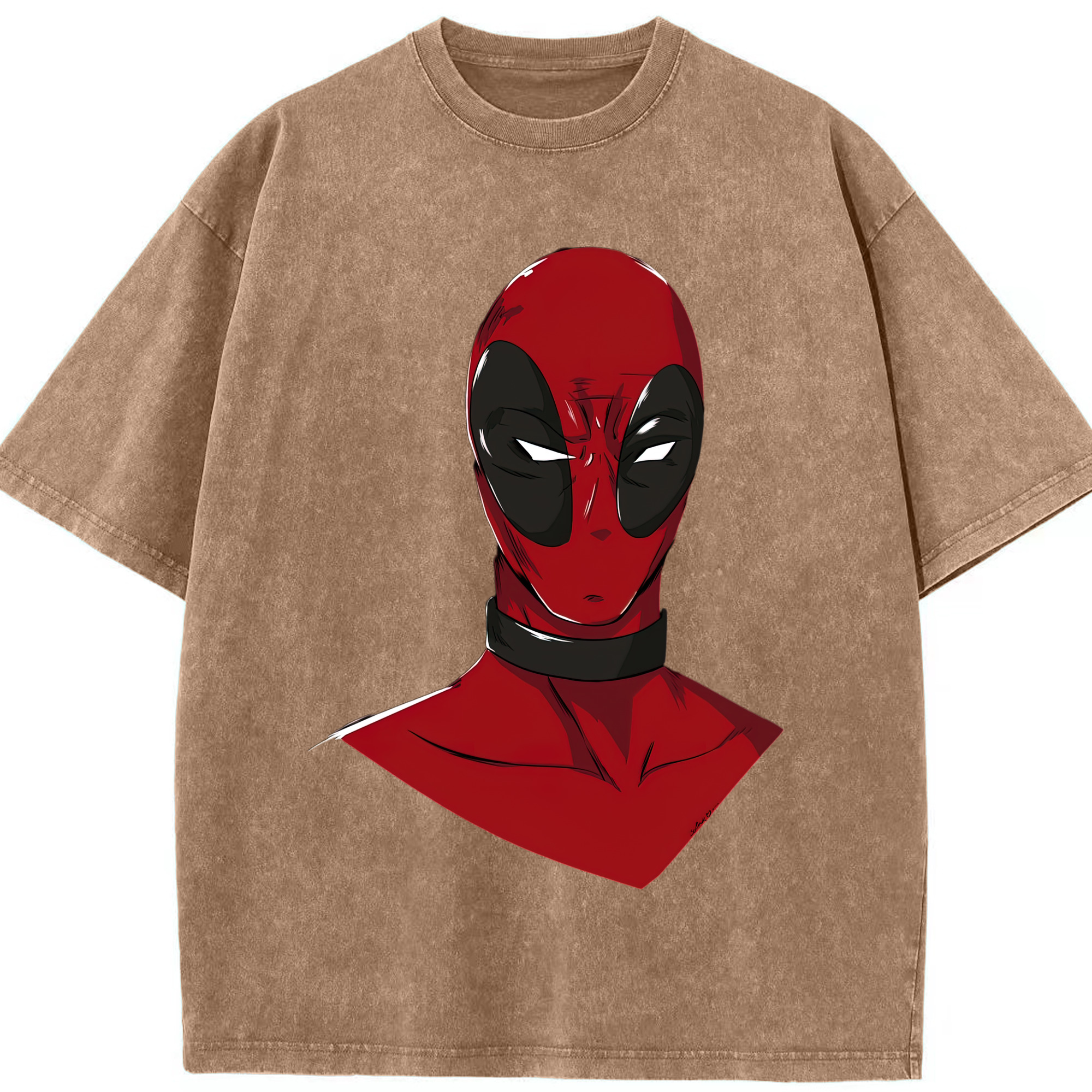 （画像用） Deadpool デッドプール 綿100% ヴィンテージ風 半袖Tシャツ（フロントプリント）