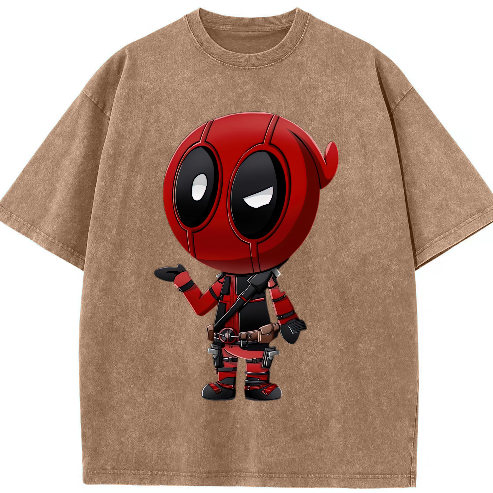 （画像用） Deadpool デッドプール 綿100% ヴィンテージ風 半袖Tシャツ（フロントプリント）