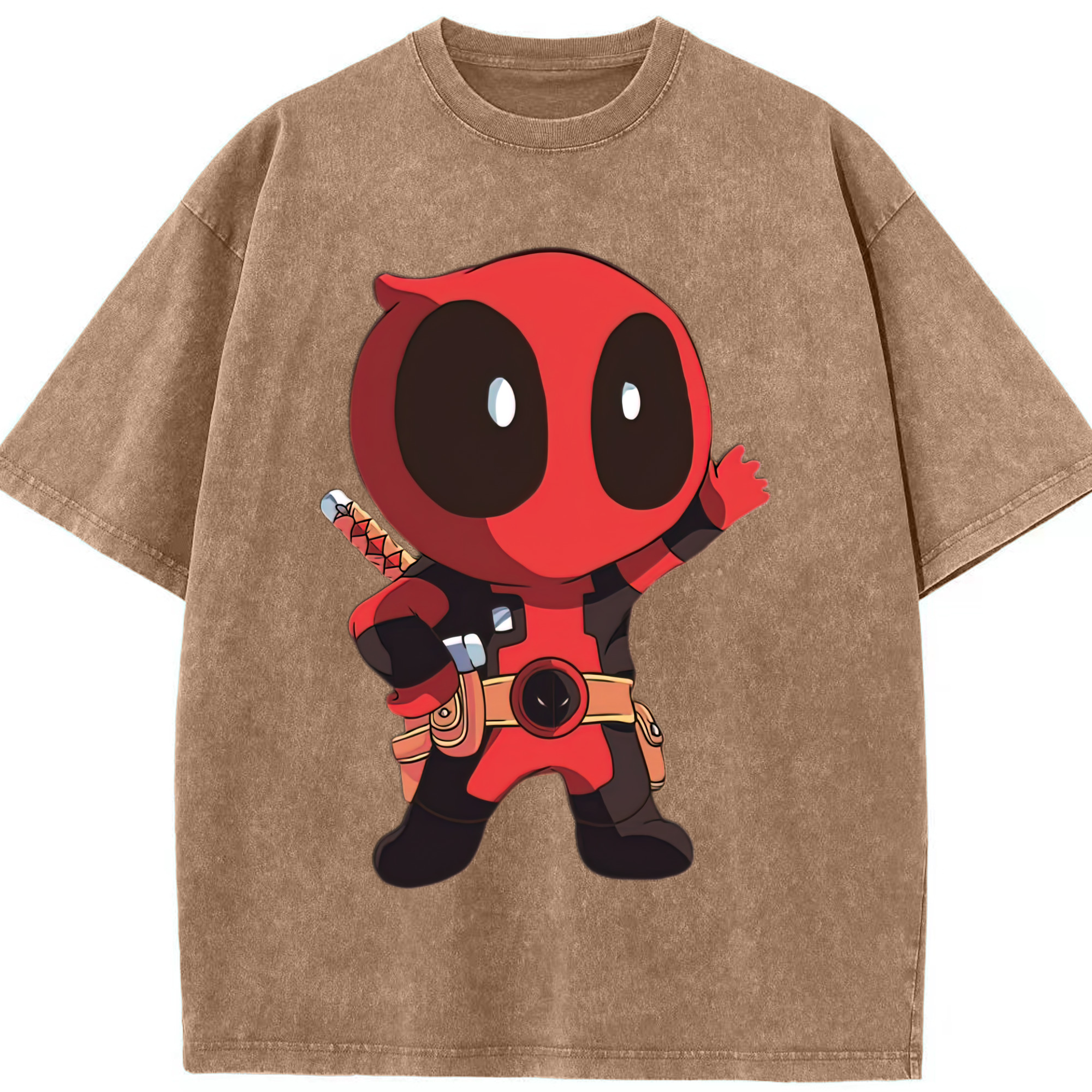 （画像用） Deadpool デッドプール 綿100% ヴィンテージ風 半袖Tシャツ（フロントプリント）