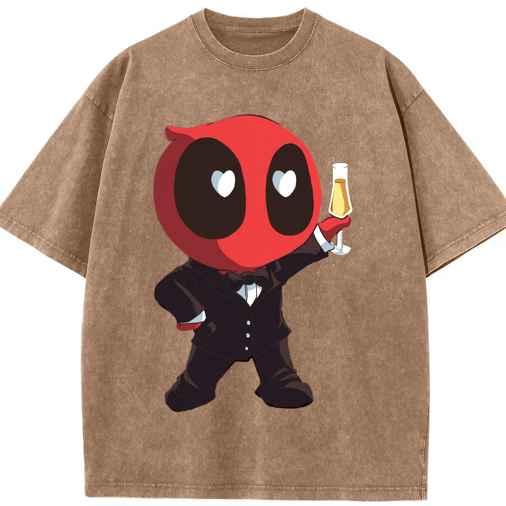 （画像用） Deadpool デッドプール 綿100% ヴィンテージ風 半袖Tシャツ（フロントプリント）