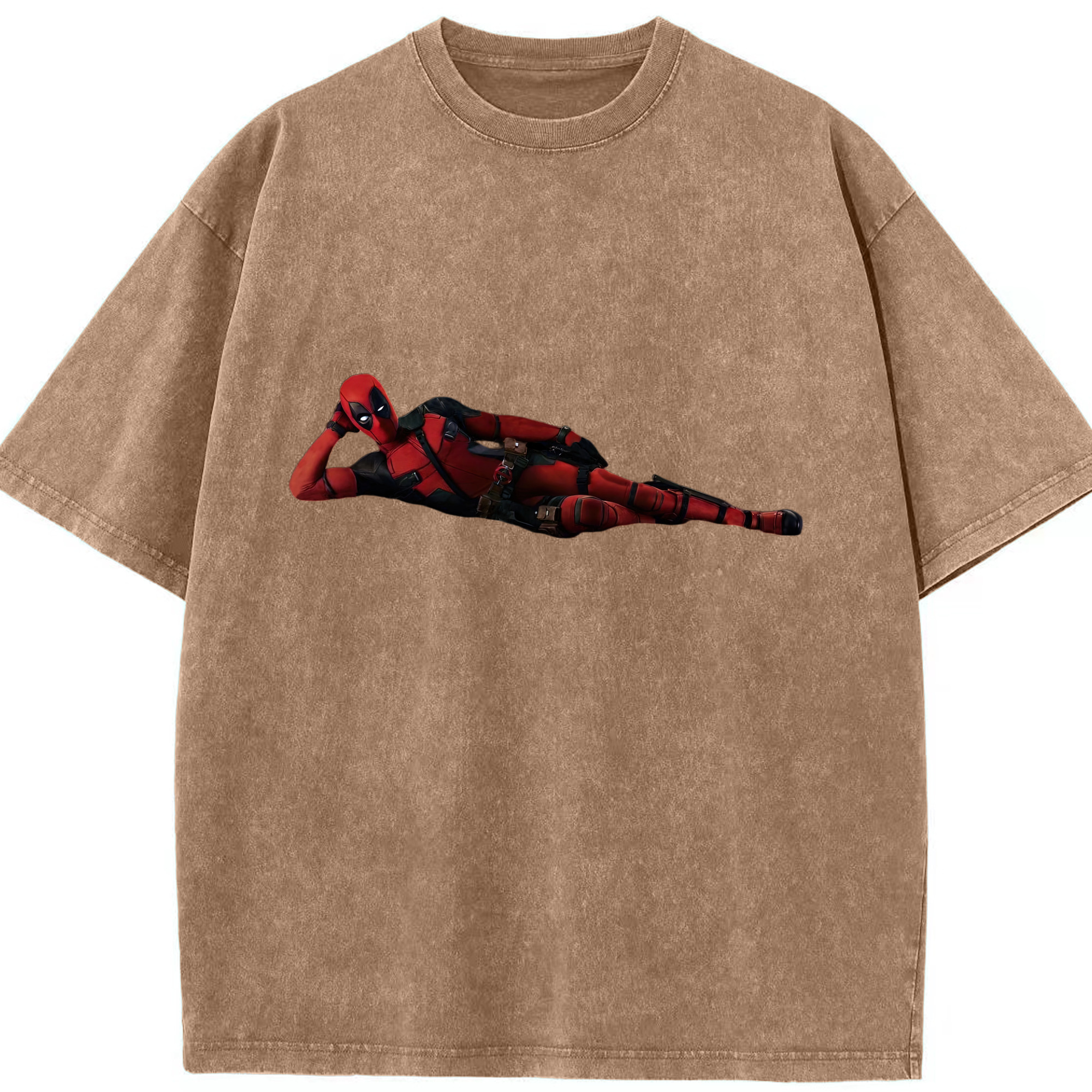 （画像用） Deadpool デッドプール 綿100% ヴィンテージ風 半袖Tシャツ（フロントプリント）