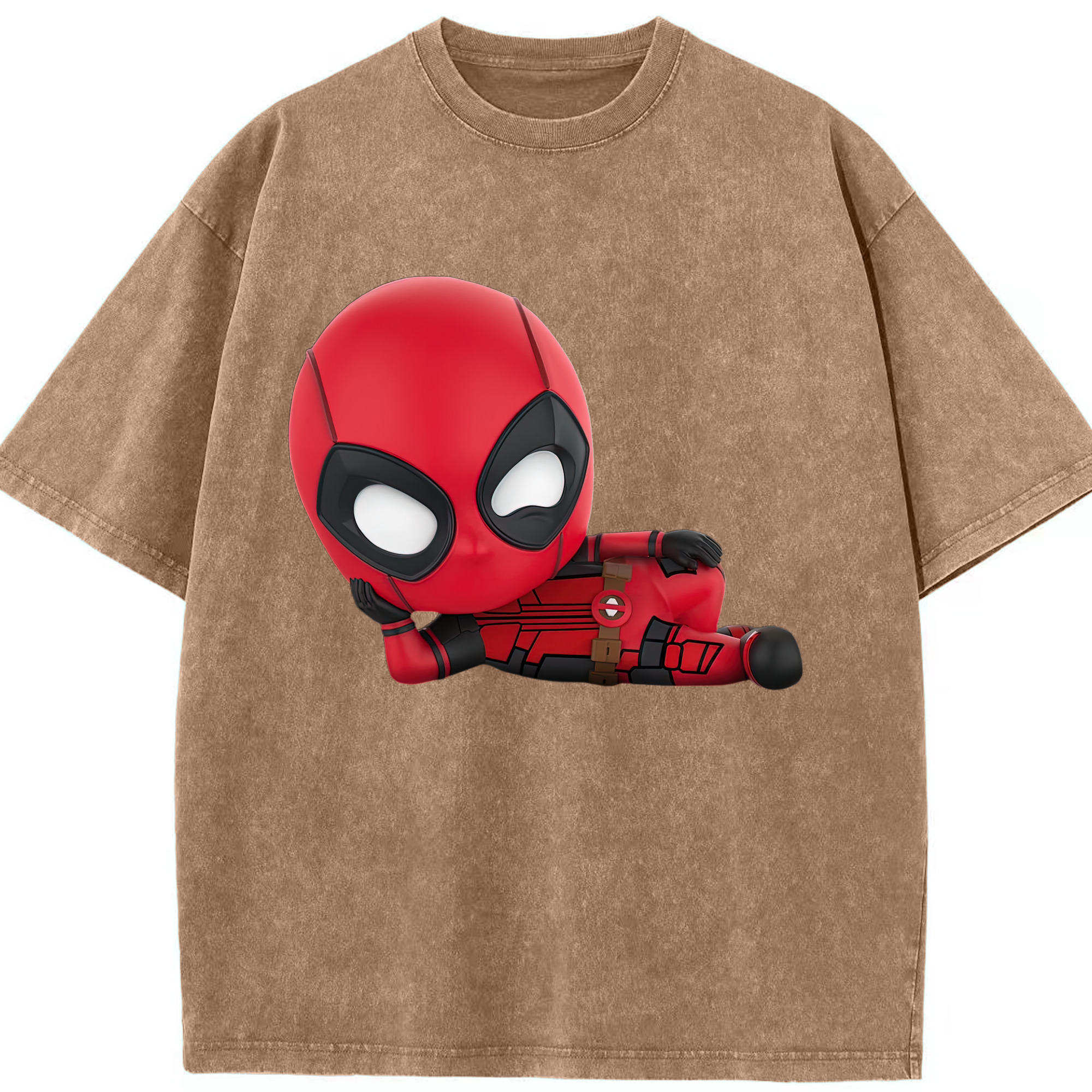 （画像用） Deadpool デッドプール 綿100% ヴィンテージ風 半袖Tシャツ（フロントプリント）