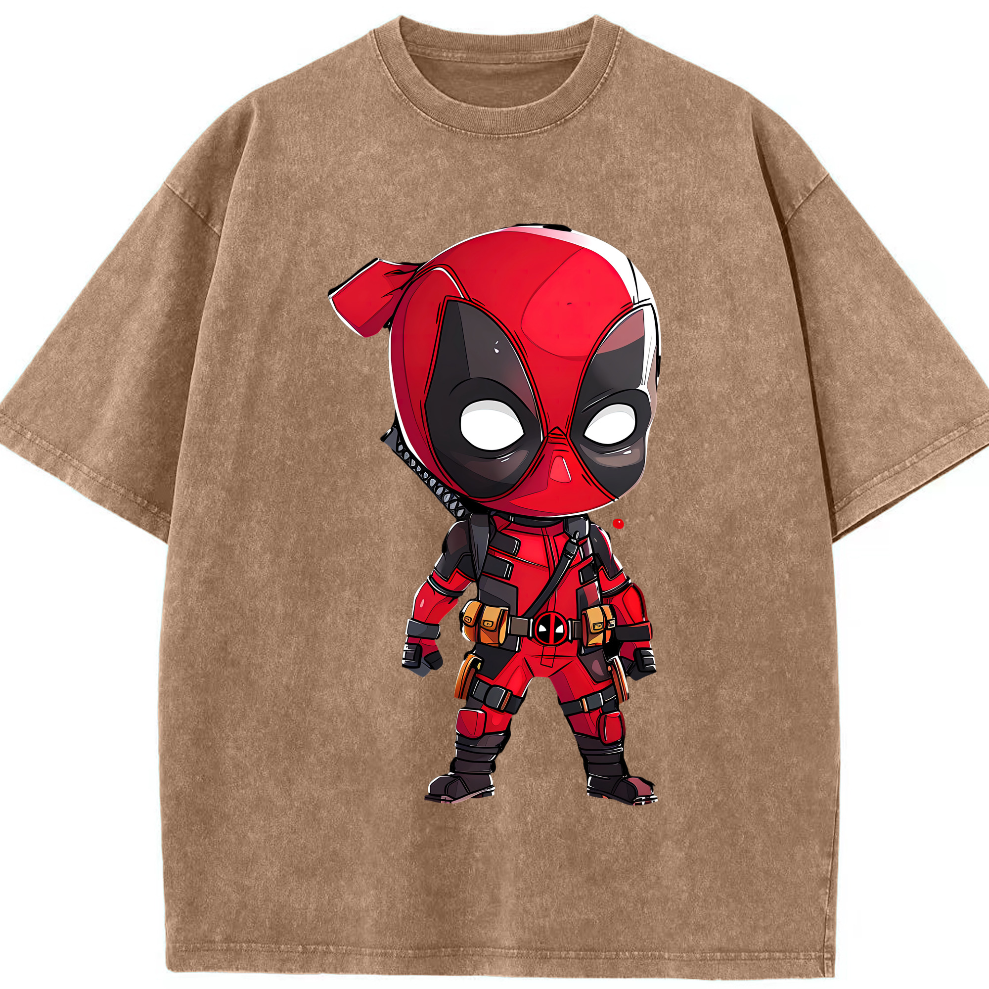 （画像用） Deadpool デッドプール 綿100% ヴィンテージ風 半袖Tシャツ（フロントプリント）
