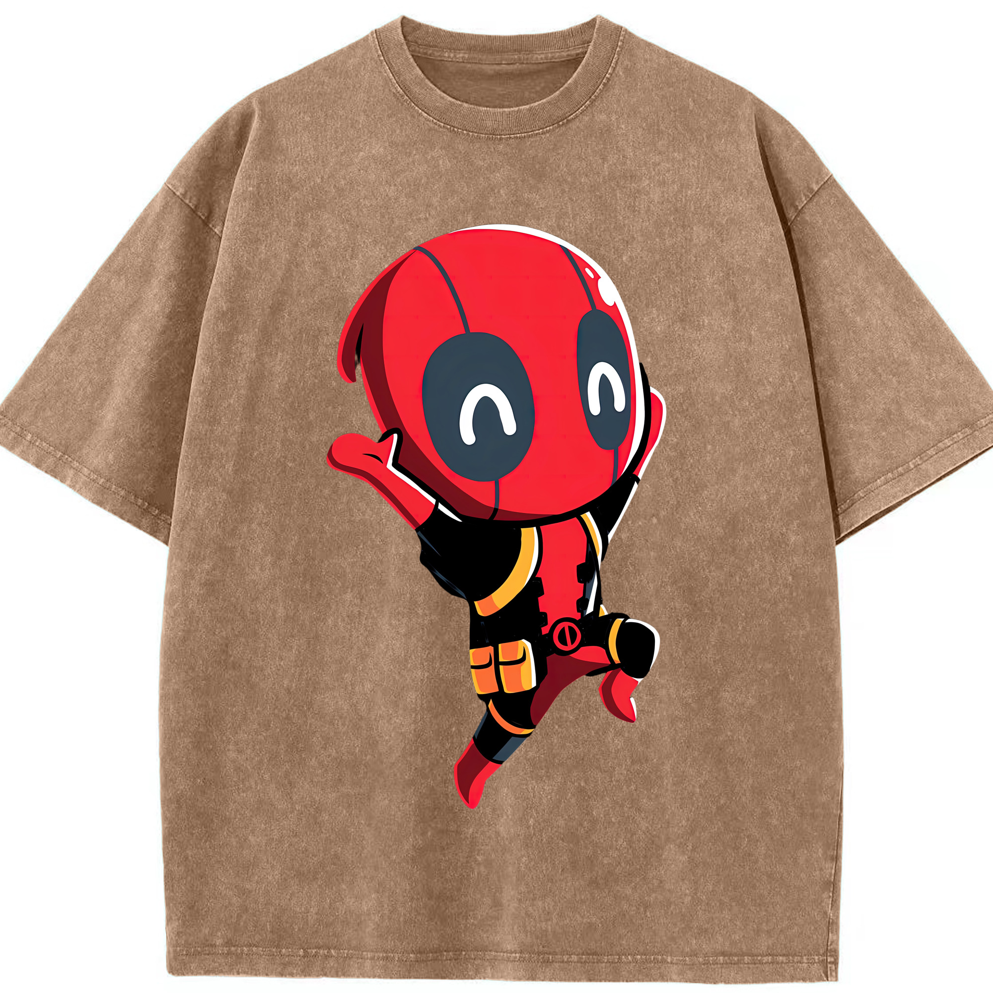 （画像用） Deadpool デッドプール 綿100% ヴィンテージ風 半袖Tシャツ（フロントプリント）