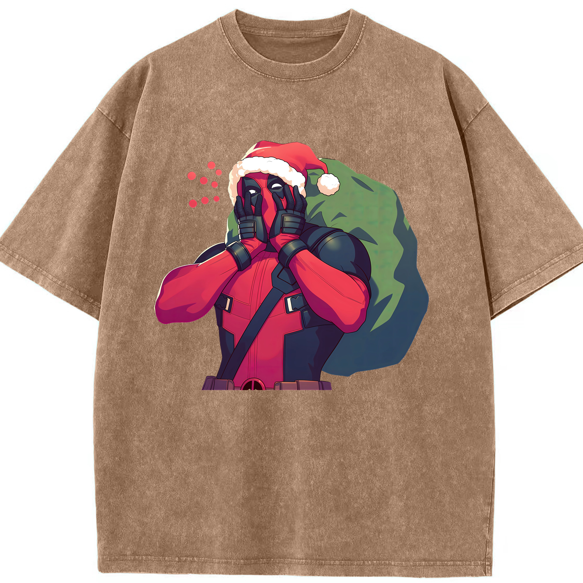 （画像用） Deadpool デッドプール 綿100% ヴィンテージ風 半袖Tシャツ（フロントプリント）