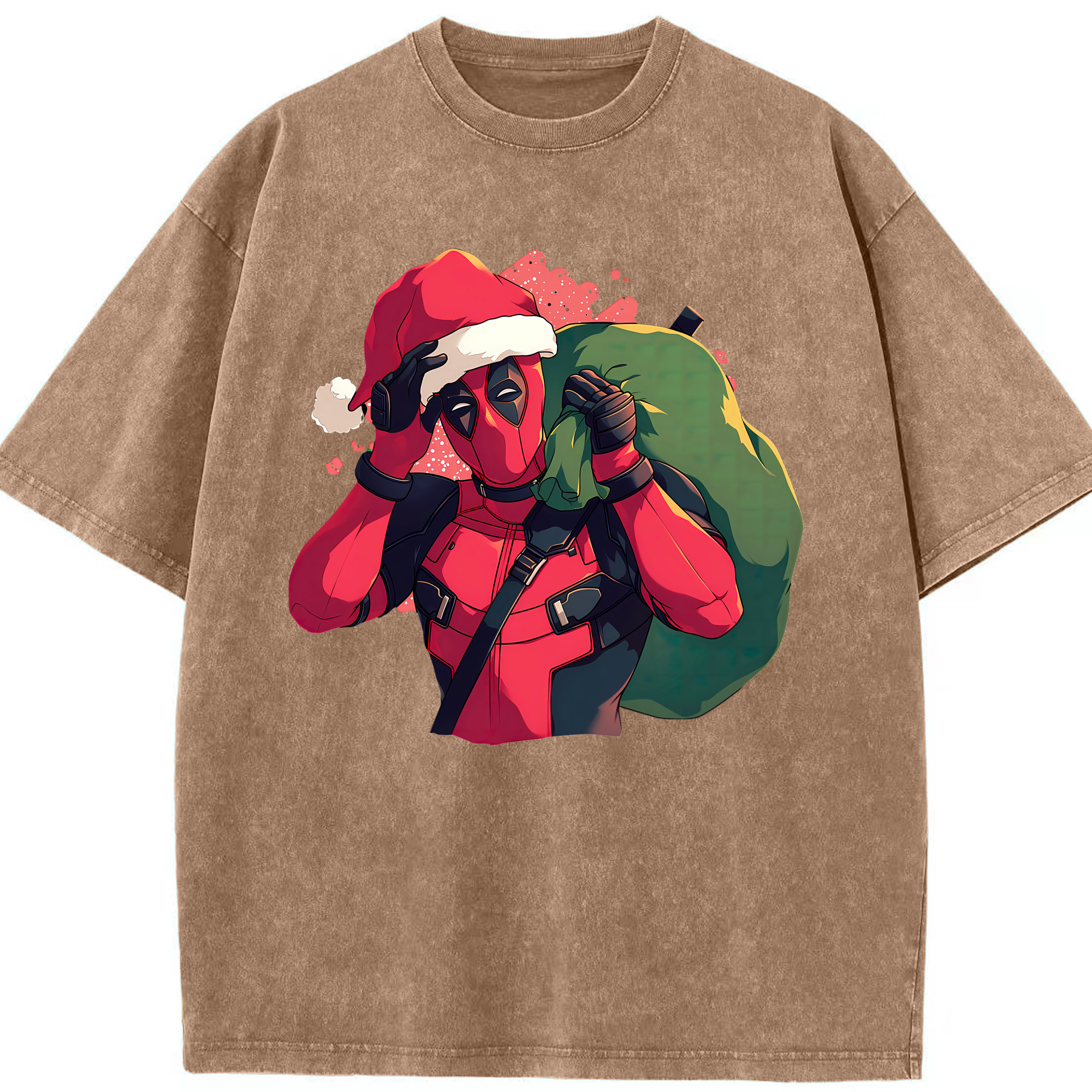 （画像用） Deadpool デッドプール 綿100% ヴィンテージ風 半袖Tシャツ（フロントプリント）