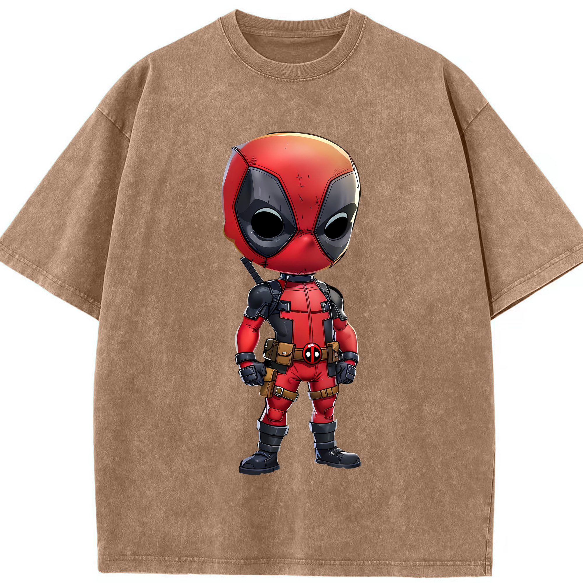 （画像用） Deadpool デッドプール 綿100% ヴィンテージ風 半袖Tシャツ（フロントプリント）