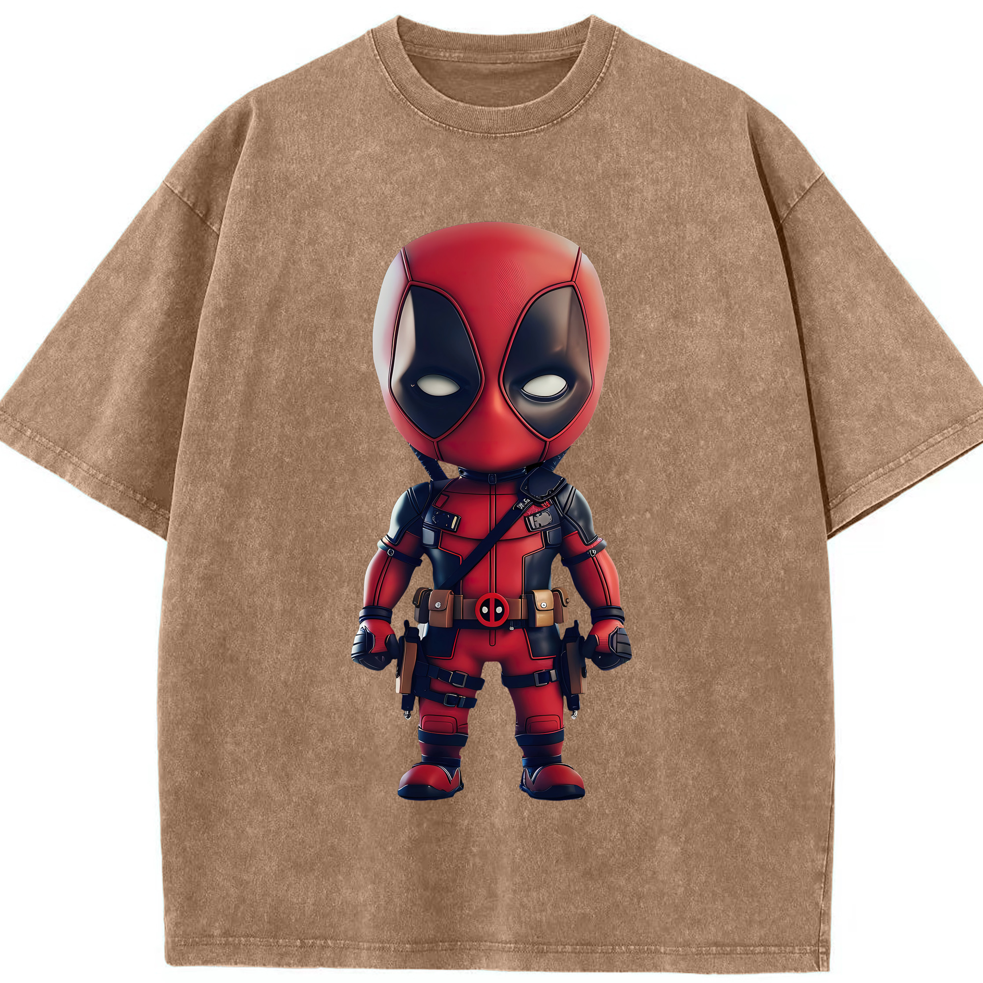 （画像用） Deadpool デッドプール 綿100% ヴィンテージ風 半袖Tシャツ（フロントプリント）