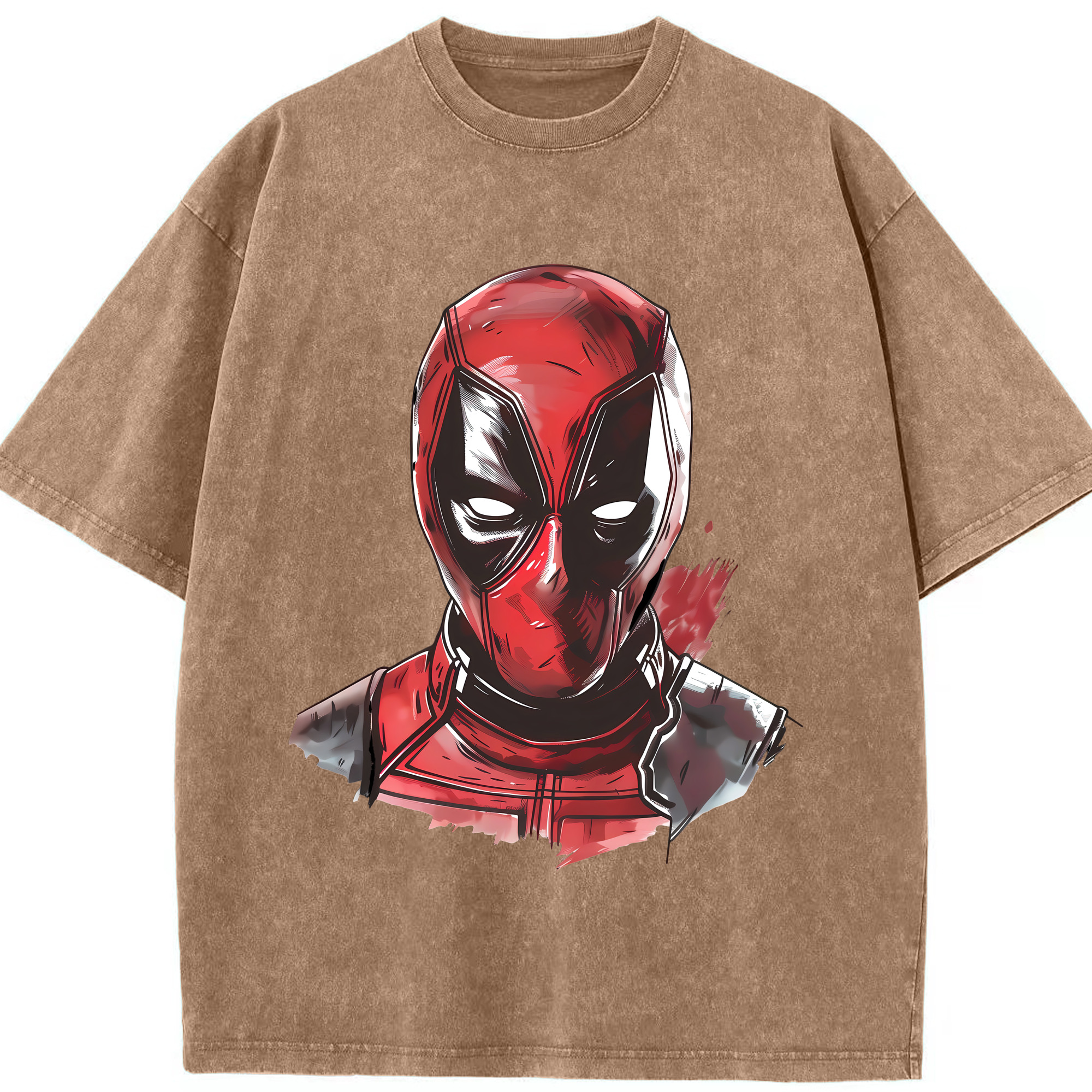 （画像用） Deadpool デッドプール 綿100% ヴィンテージ風 半袖Tシャツ（フロントプリント）