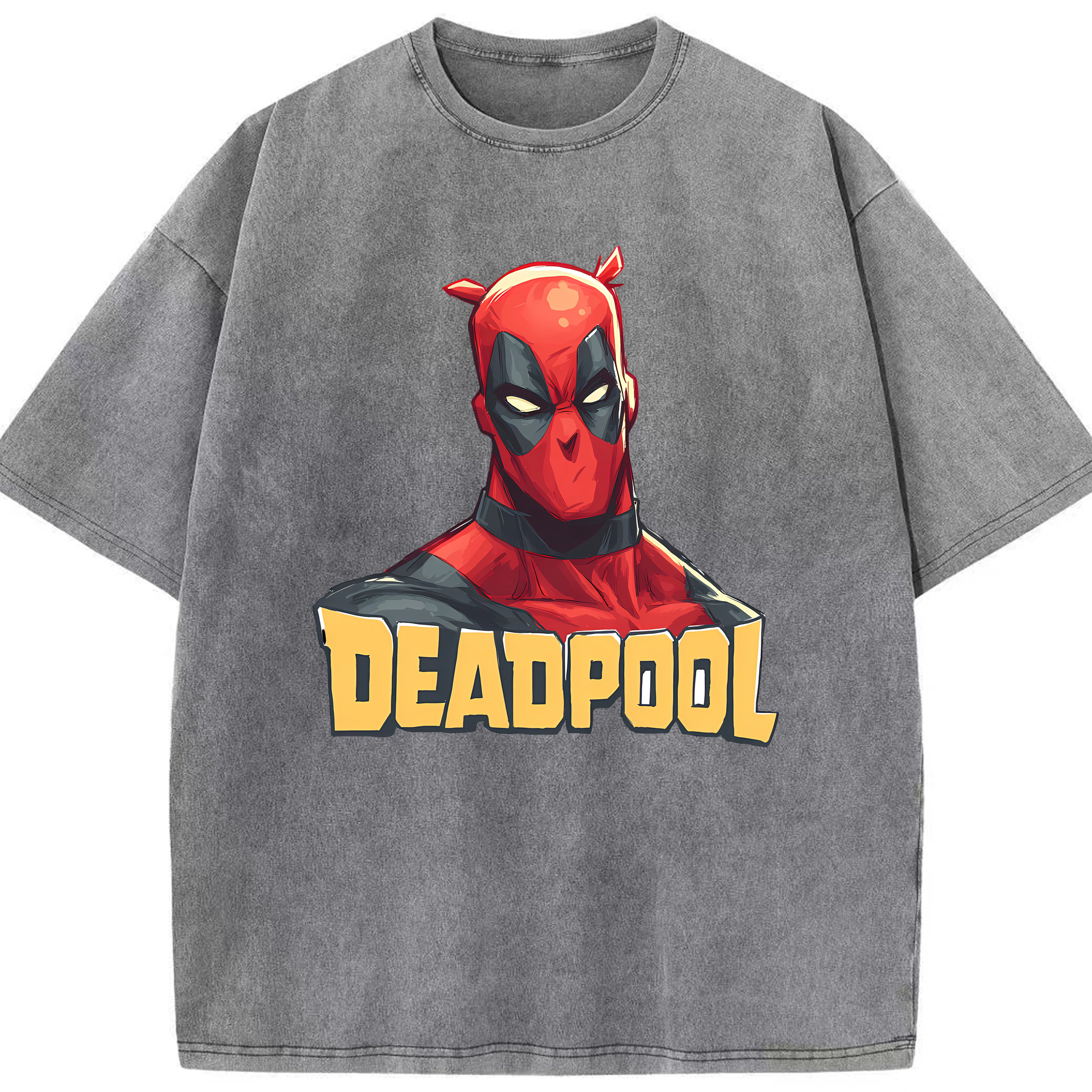 （画像用） Deadpool デッドプール 綿100% ヴィンテージ風 半袖Tシャツ（フロントプリント）