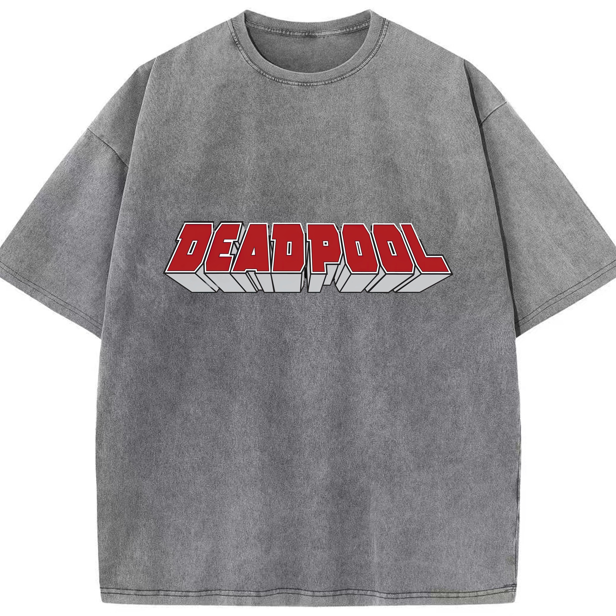 （画像用） Deadpool デッドプール 綿100% ヴィンテージ風 半袖Tシャツ（フロントプリント）