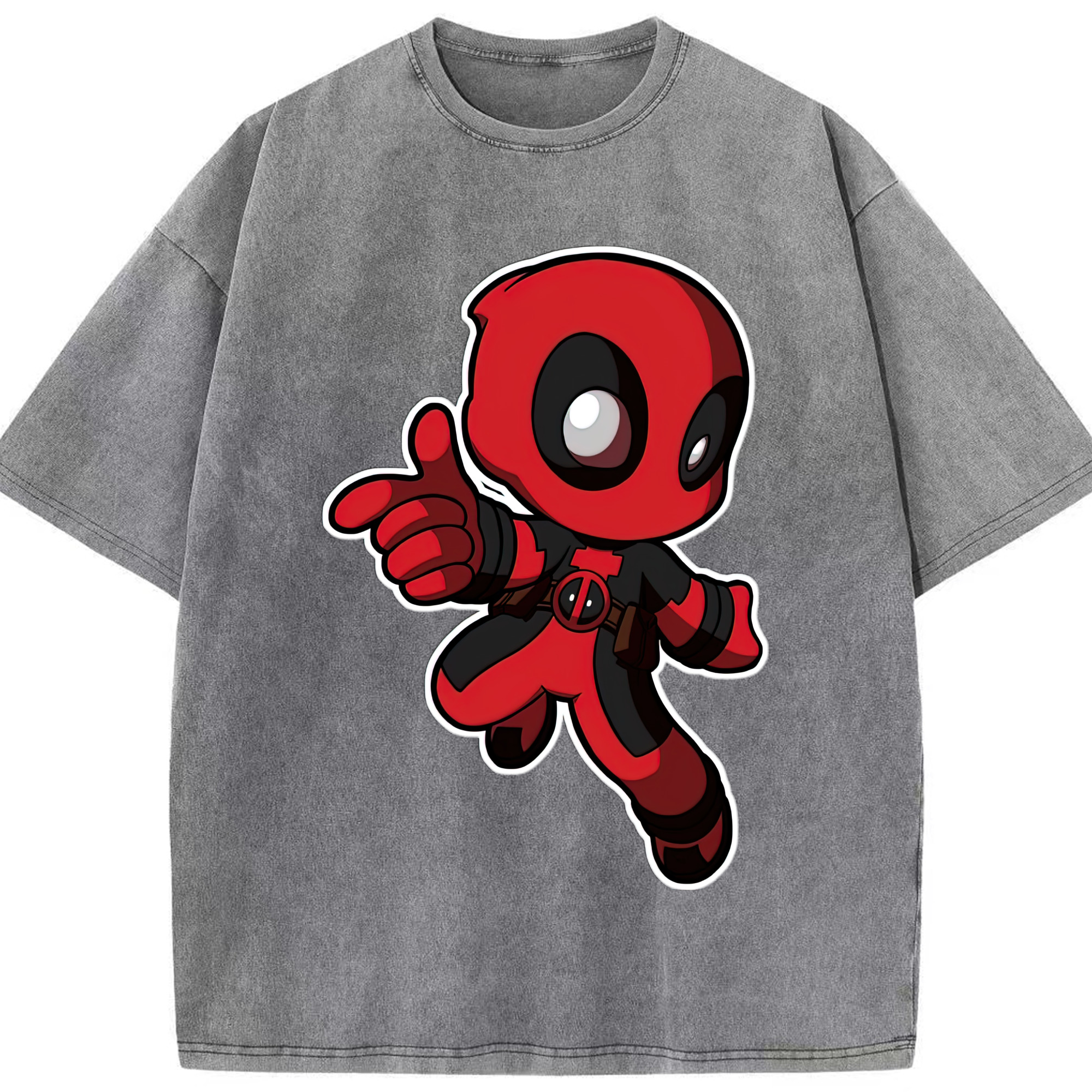（画像用） Deadpool デッドプール 綿100% ヴィンテージ風 半袖Tシャツ（フロントプリント）