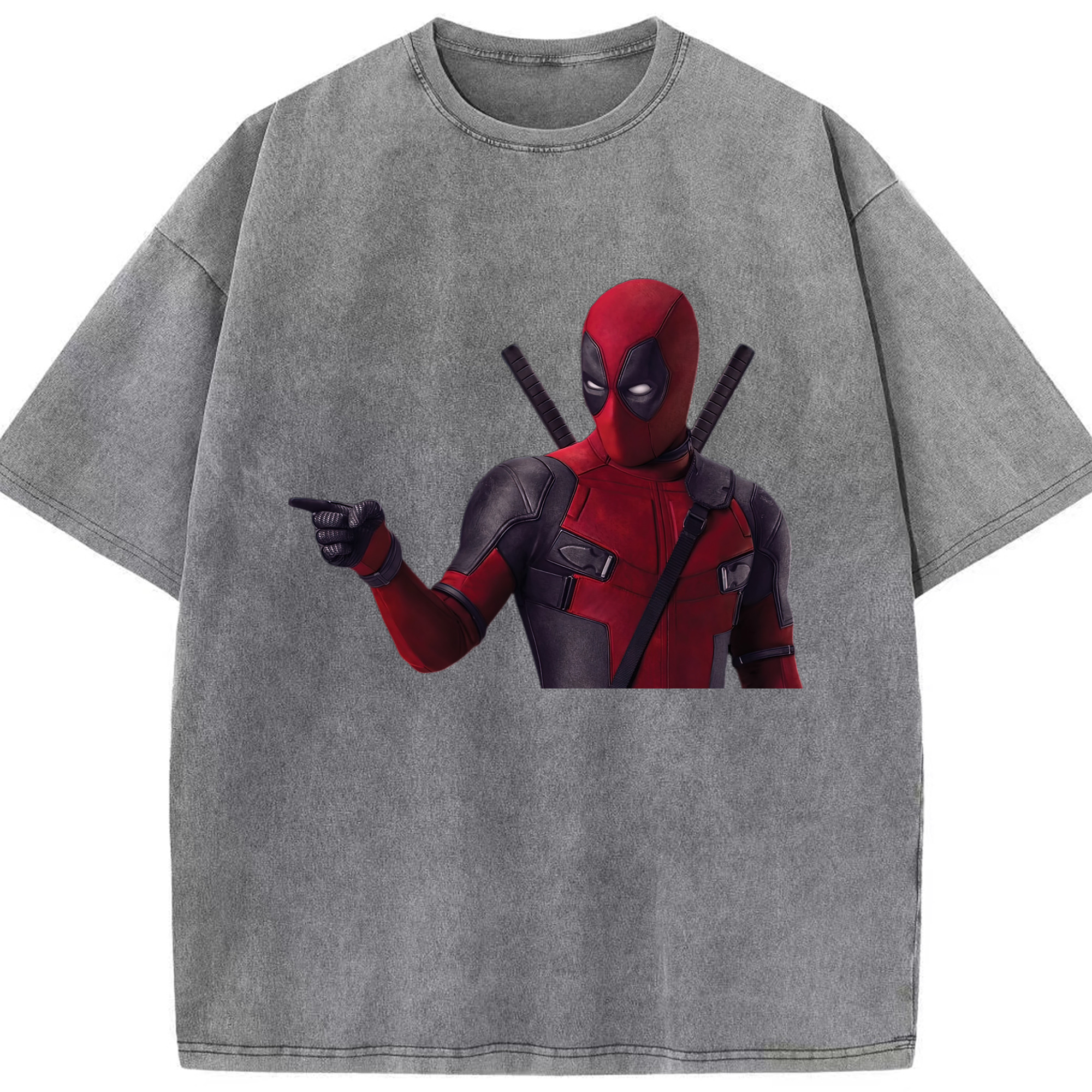 （画像用） Deadpool デッドプール 綿100% ヴィンテージ風 半袖Tシャツ（フロントプリント）
