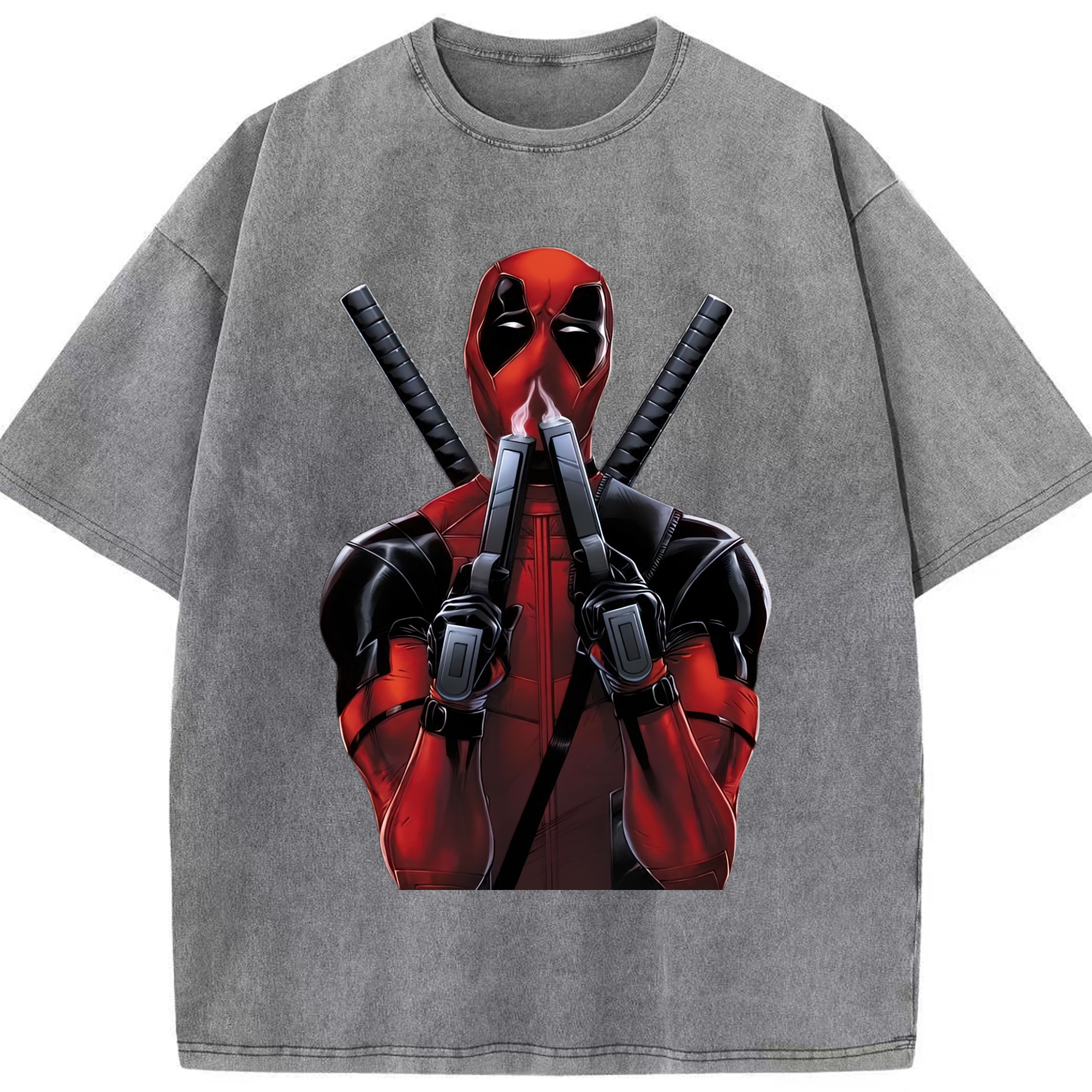 （画像用） Deadpool デッドプール 綿100% ヴィンテージ風 半袖Tシャツ（フロントプリント）