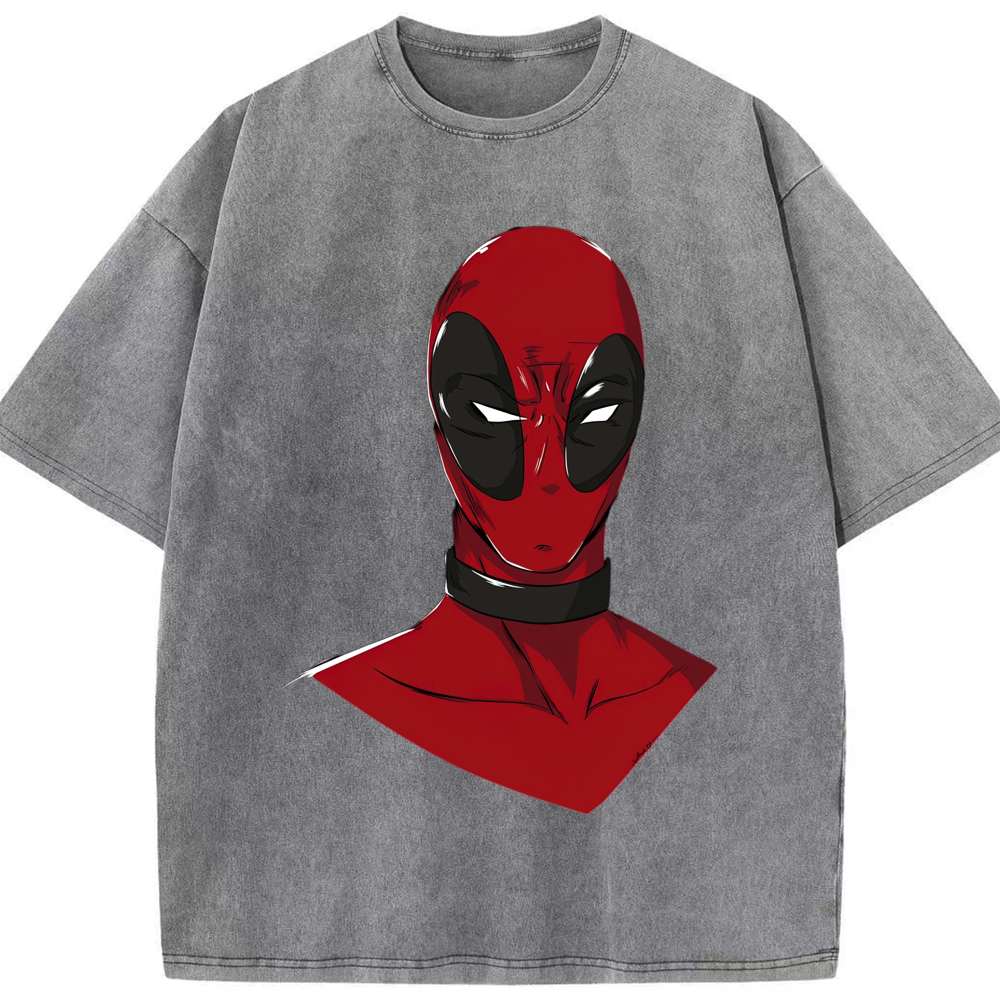 （画像用） Deadpool デッドプール 綿100% ヴィンテージ風 半袖Tシャツ（フロントプリント）