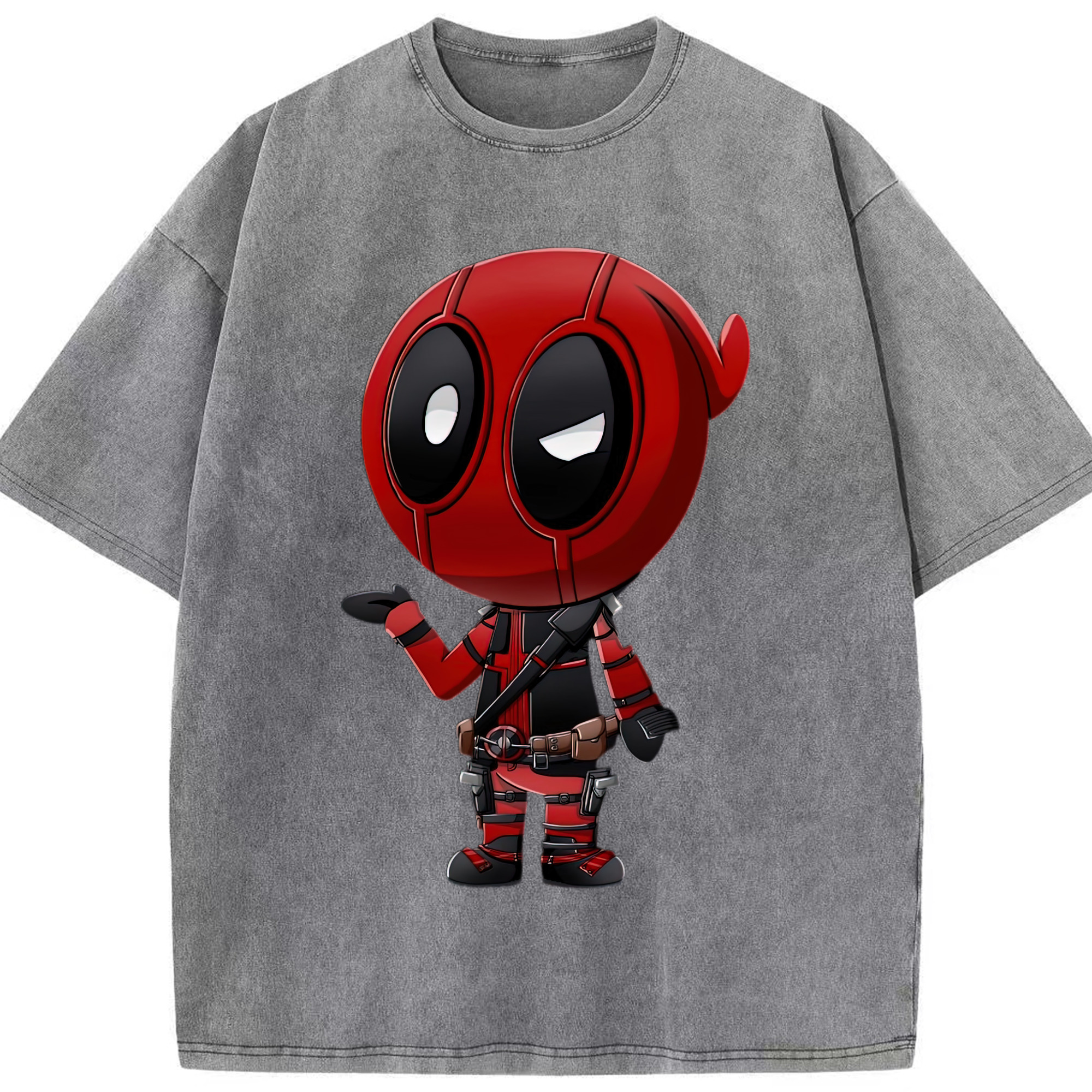 （画像用） Deadpool デッドプール 綿100% ヴィンテージ風 半袖Tシャツ（フロントプリント）