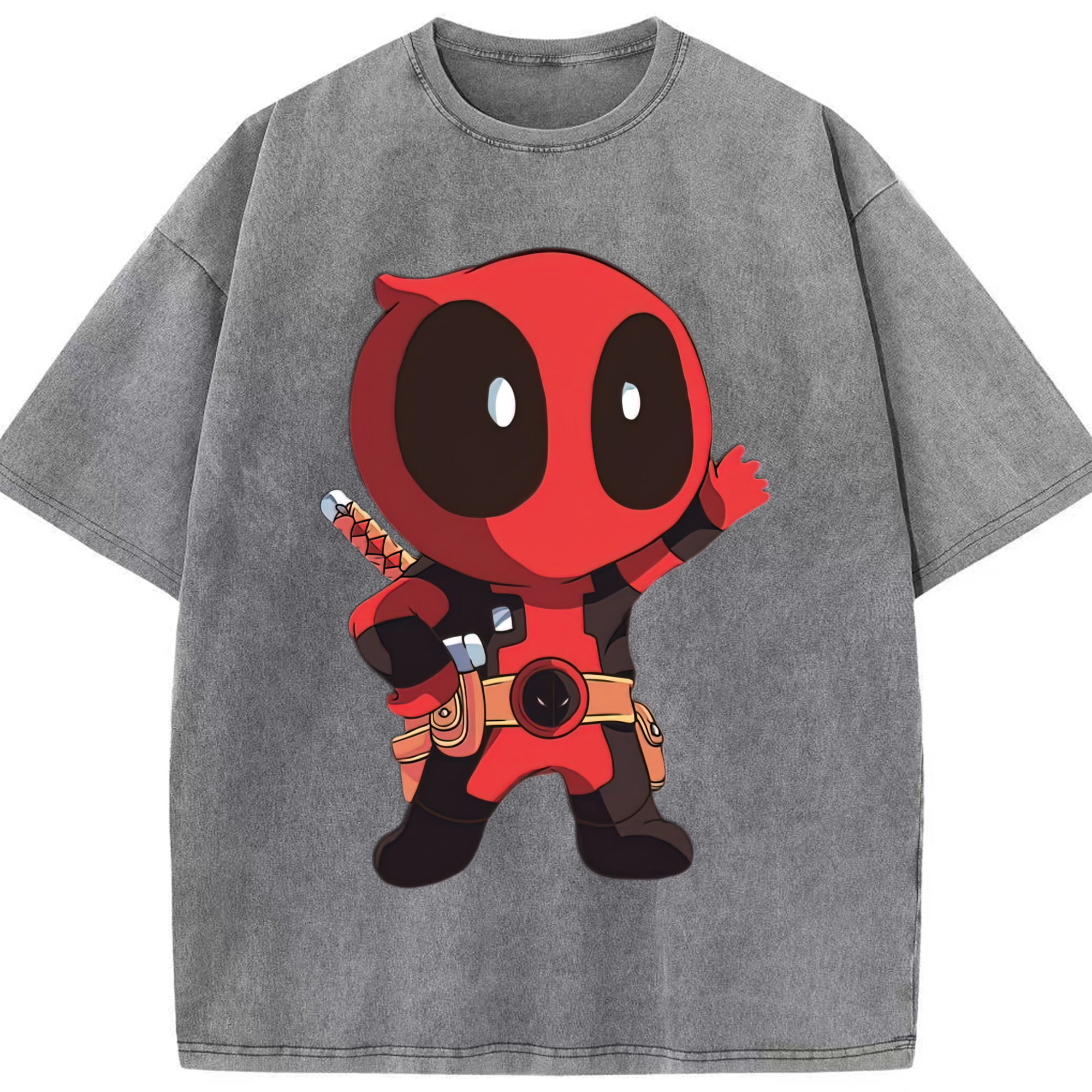 （画像用） Deadpool デッドプール 綿100% ヴィンテージ風 半袖Tシャツ（フロントプリント）