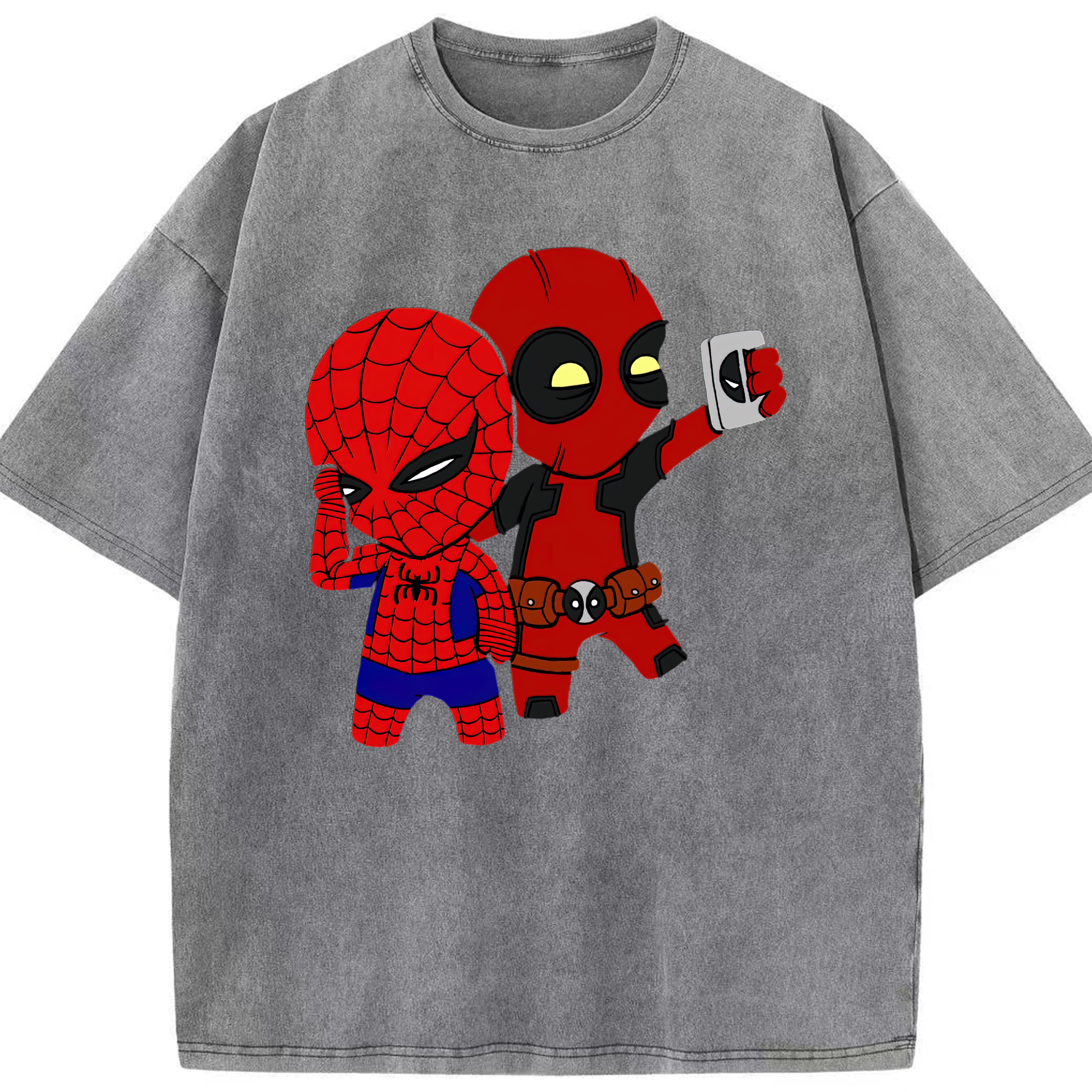 （画像用） Deadpool デッドプール 綿100% ヴィンテージ風 半袖Tシャツ（フロントプリント）