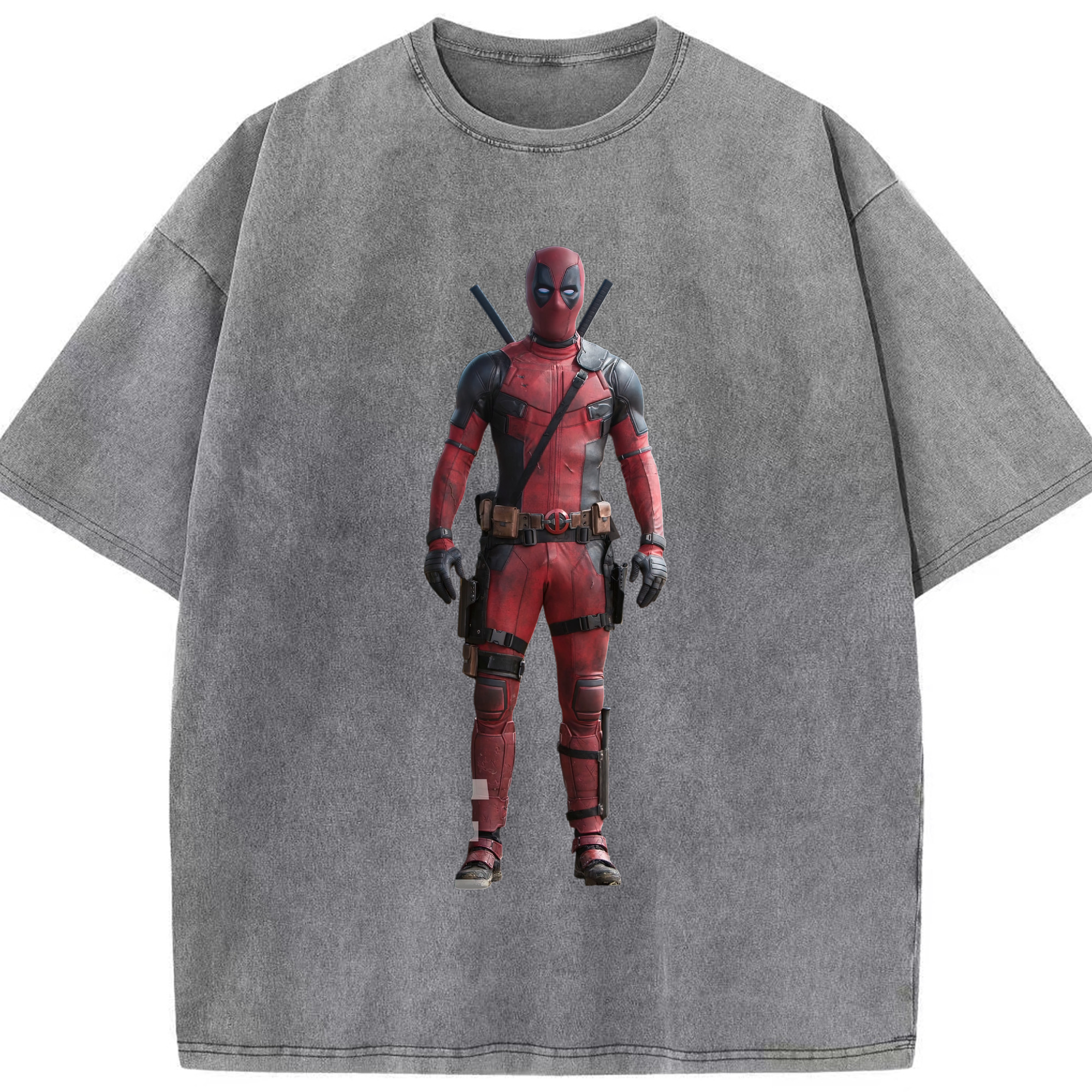 （画像用） Deadpool デッドプール 綿100% ヴィンテージ風 半袖Tシャツ（フロントプリント）