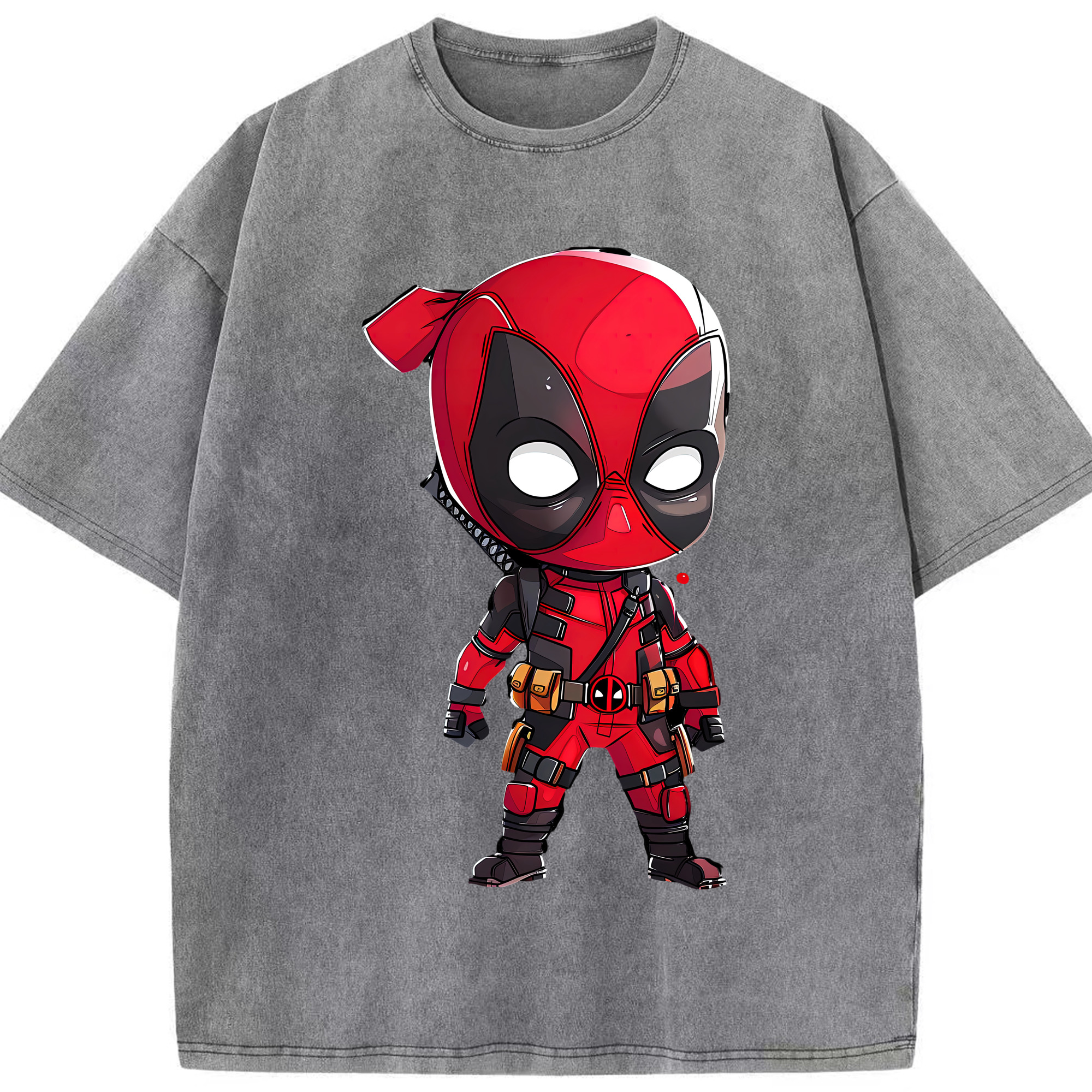 （画像用） Deadpool デッドプール 綿100% ヴィンテージ風 半袖Tシャツ（フロントプリント）
