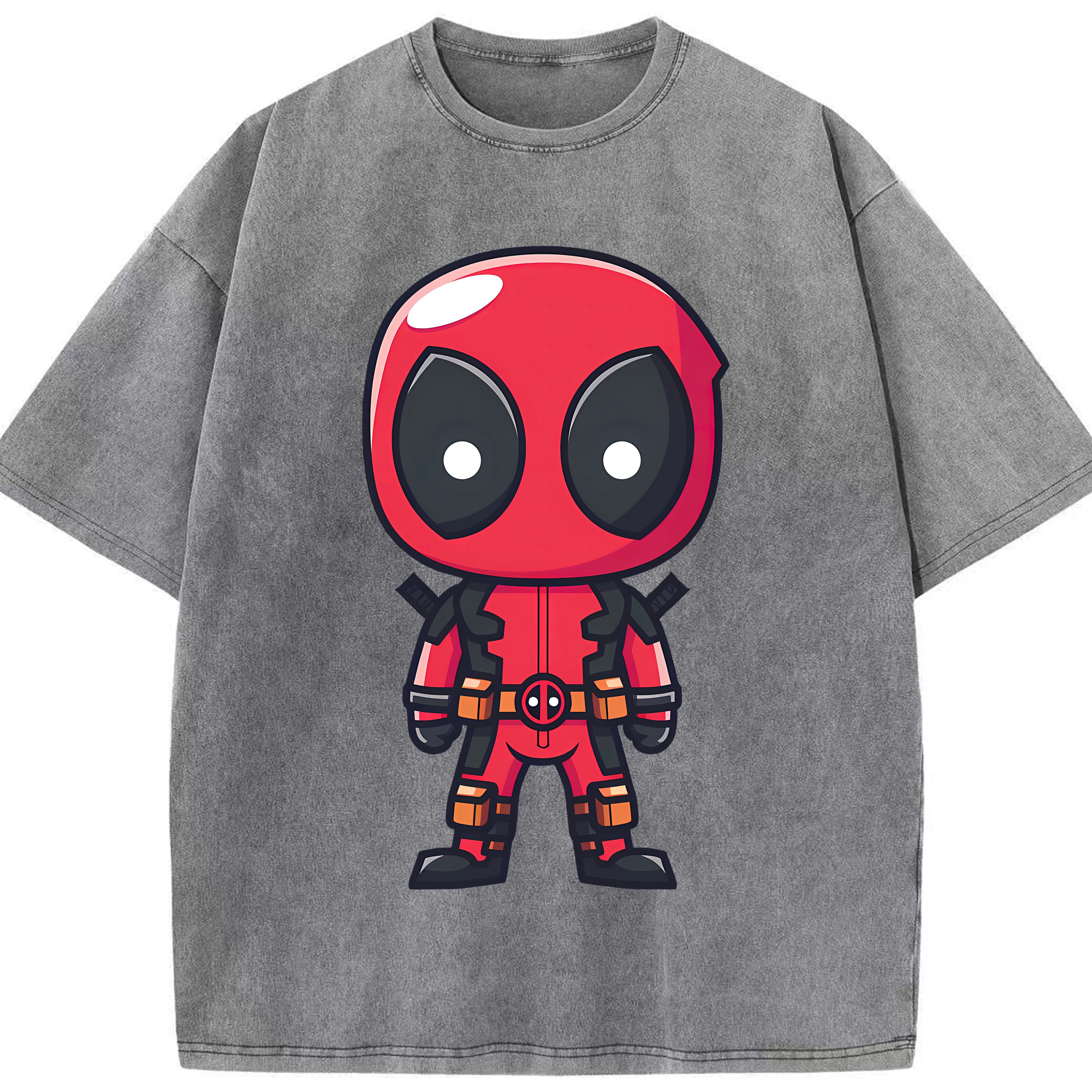 （画像用） Deadpool デッドプール 綿100% ヴィンテージ風 半袖Tシャツ（フロントプリント）