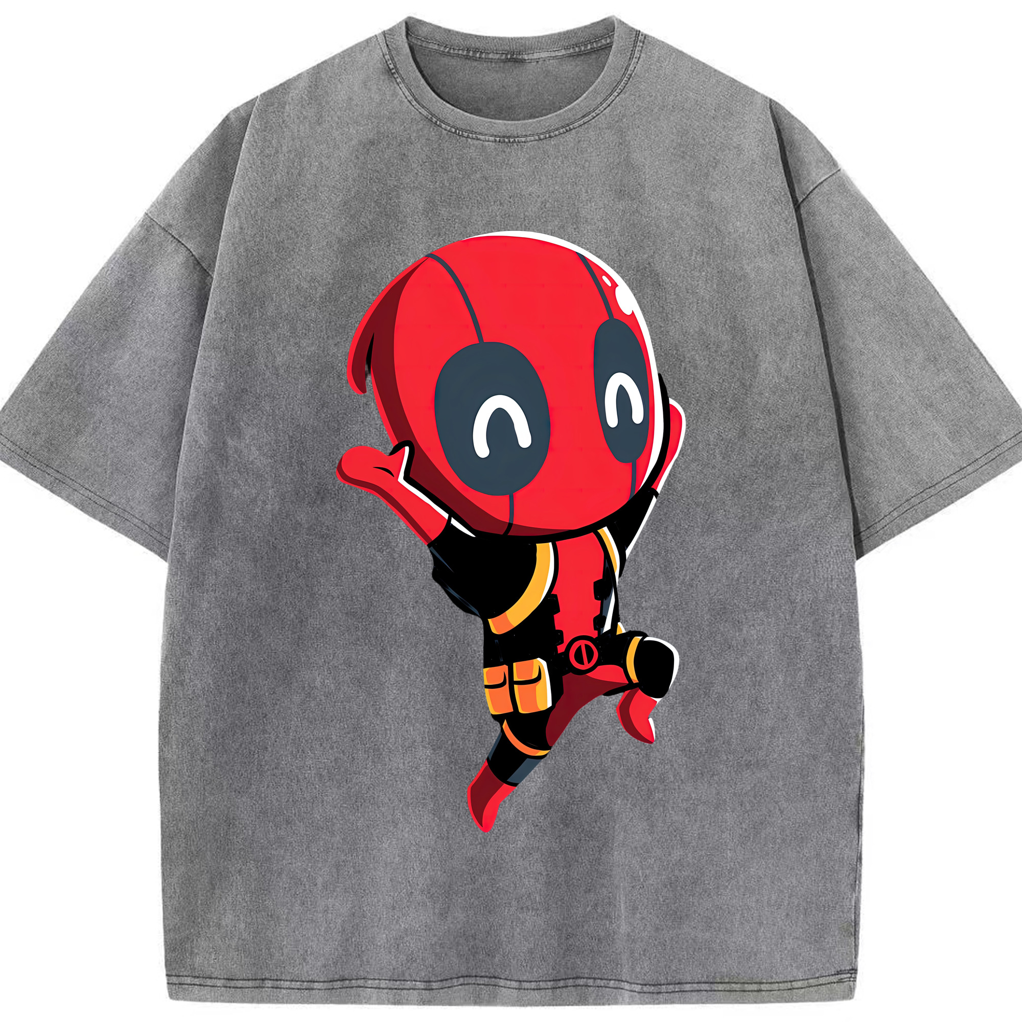 （画像用） Deadpool デッドプール 綿100% ヴィンテージ風 半袖Tシャツ（フロントプリント）