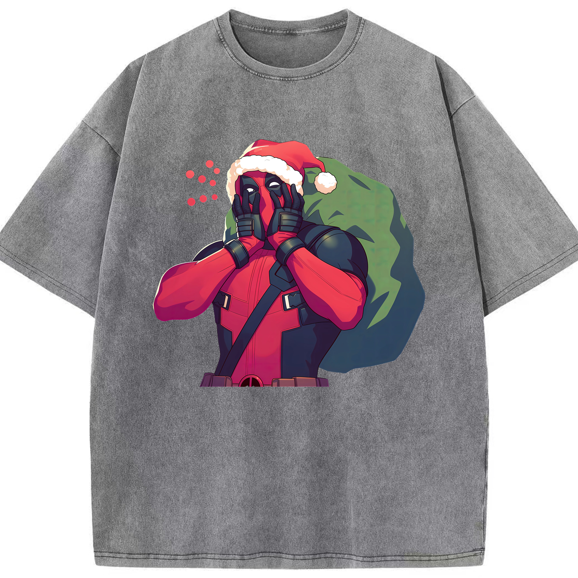 （画像用） Deadpool デッドプール 綿100% ヴィンテージ風 半袖Tシャツ（フロントプリント）