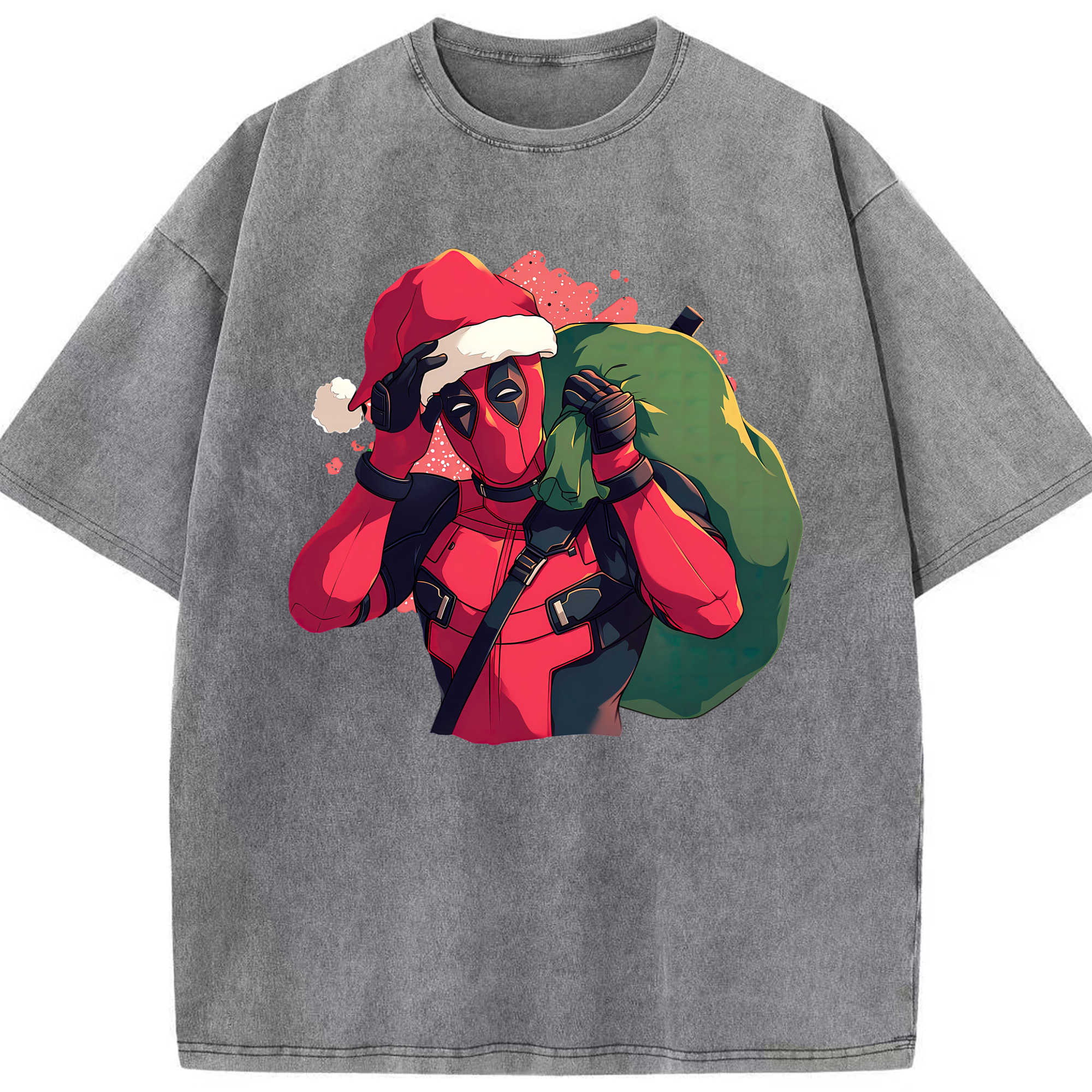 （画像用） Deadpool デッドプール 綿100% ヴィンテージ風 半袖Tシャツ（フロントプリント）
