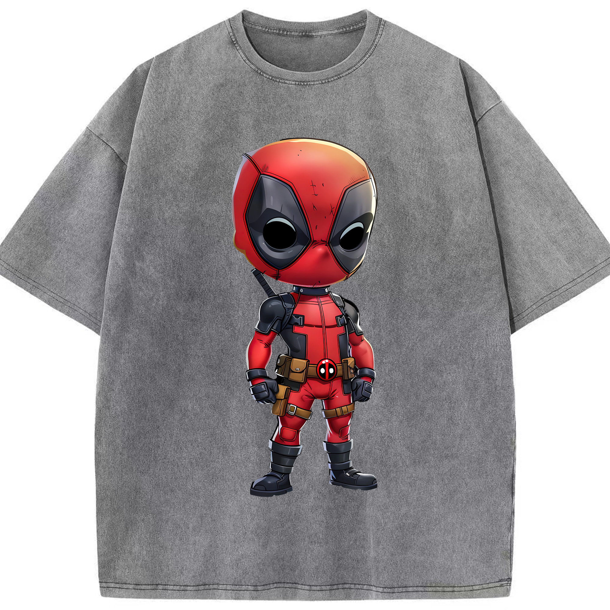 （画像用） Deadpool デッドプール 綿100% ヴィンテージ風 半袖Tシャツ（フロントプリント）