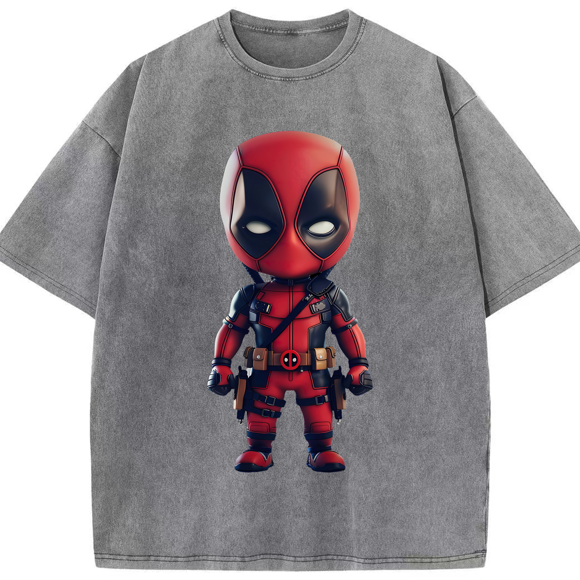 （画像用） Deadpool デッドプール 綿100% ヴィンテージ風 半袖Tシャツ（フロントプリント）