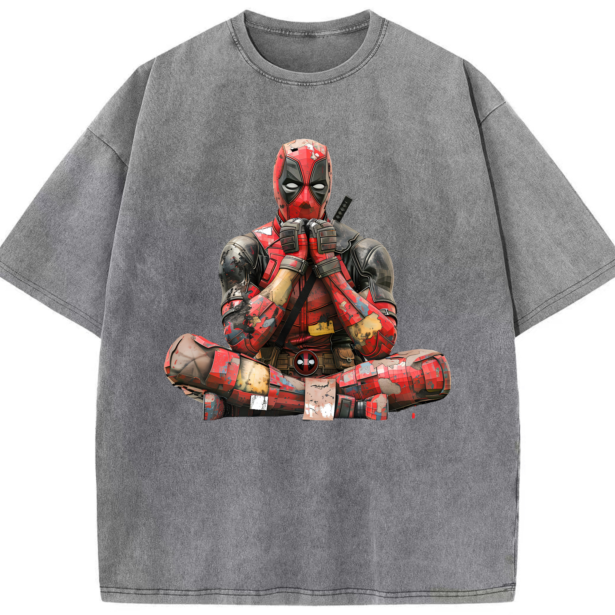 （画像用） Deadpool デッドプール 綿100% ヴィンテージ風 半袖Tシャツ（フロントプリント）