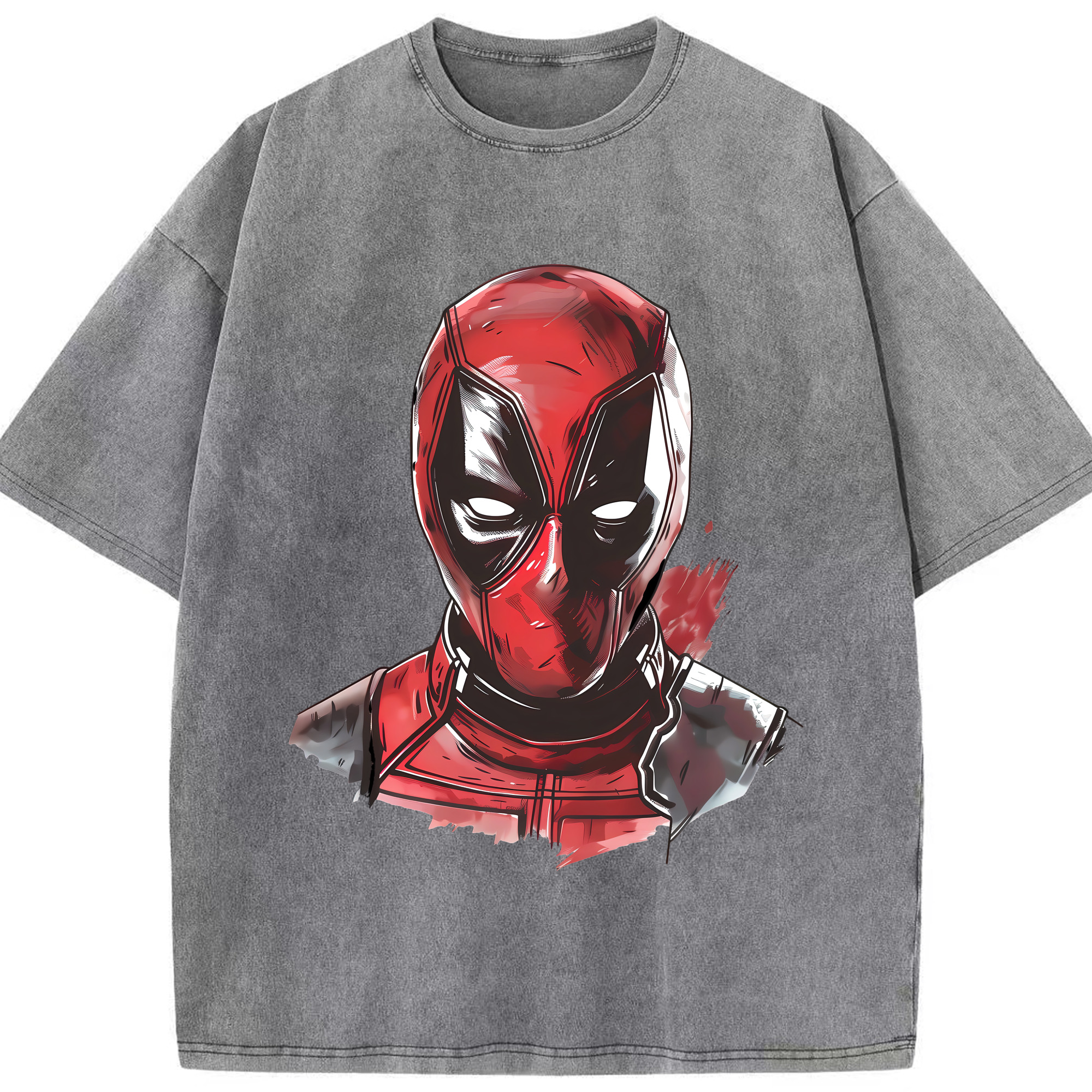（画像用） Deadpool デッドプール 綿100% ヴィンテージ風 半袖Tシャツ（フロントプリント）
