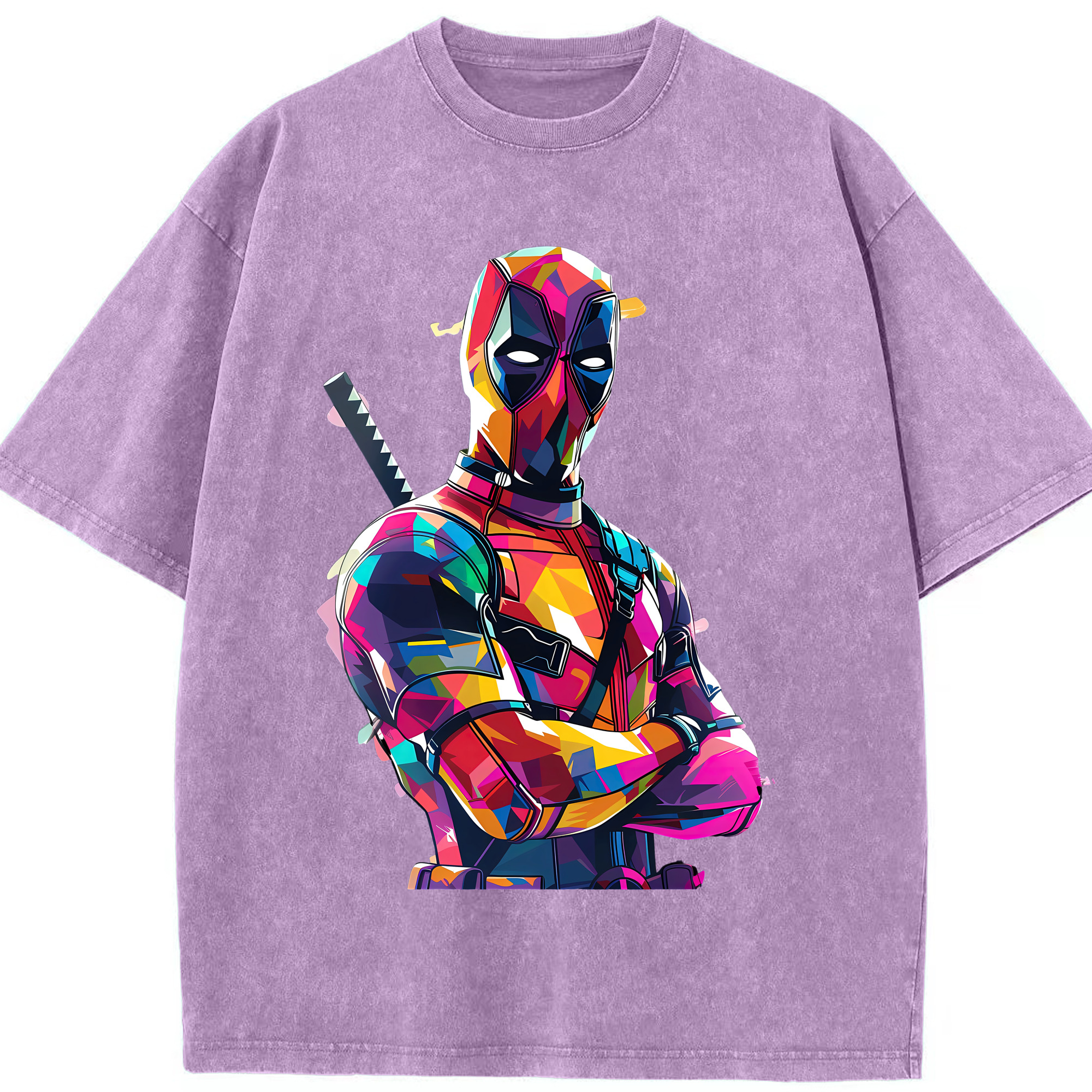 （画像用） Deadpool デッドプール 綿100% ヴィンテージ風 半袖Tシャツ（フロントプリント）