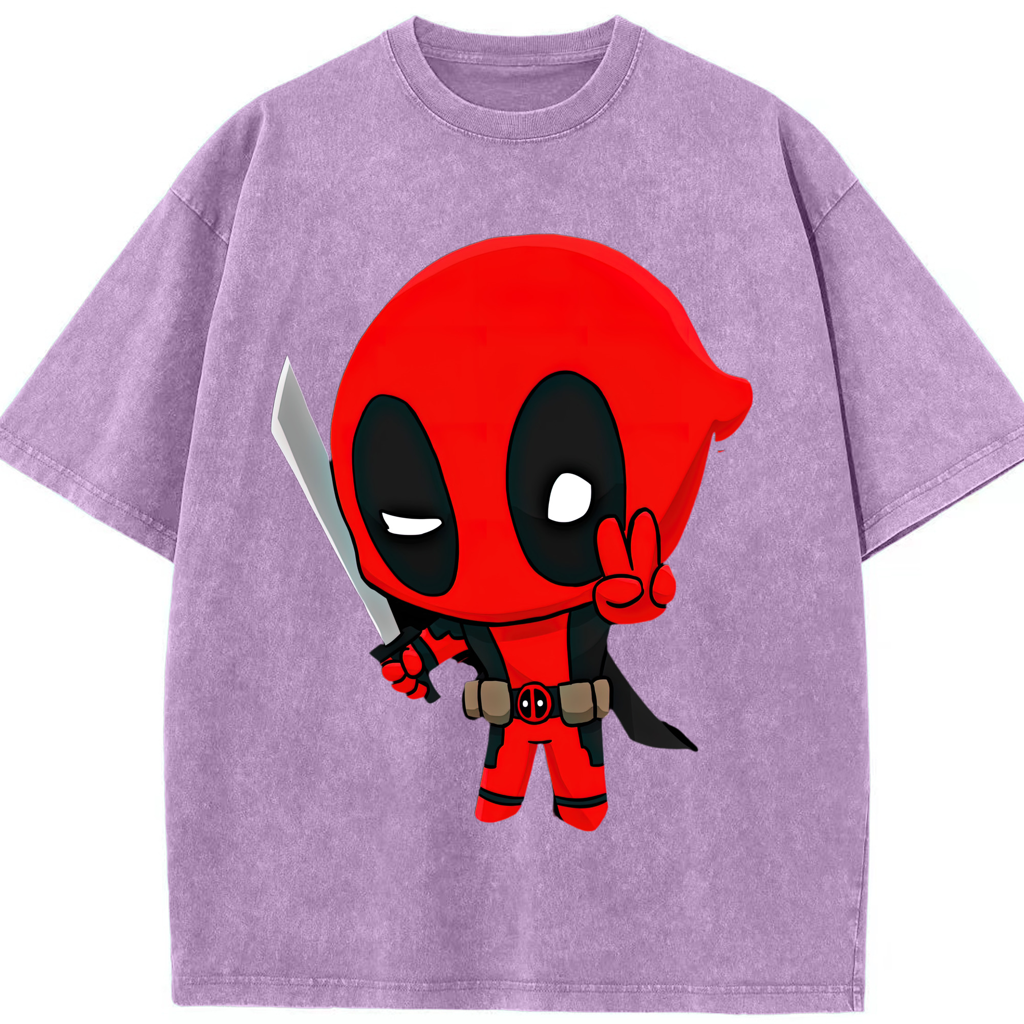 （画像用） Deadpool デッドプール 綿100% ヴィンテージ風 半袖Tシャツ（フロントプリント）