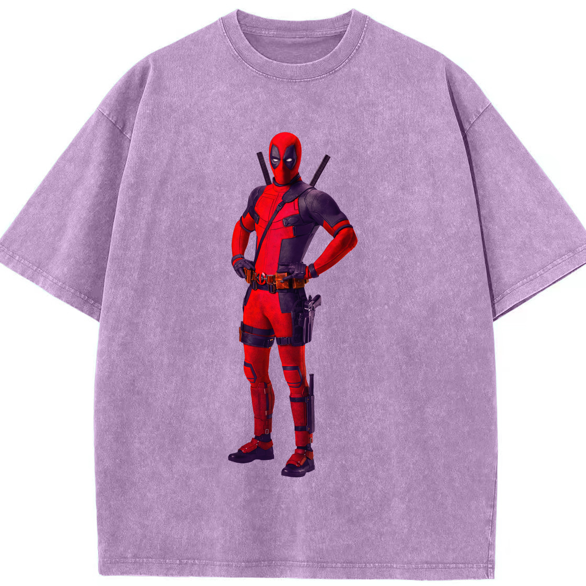 （画像用） Deadpool デッドプール 綿100% ヴィンテージ風 半袖Tシャツ（フロントプリント）