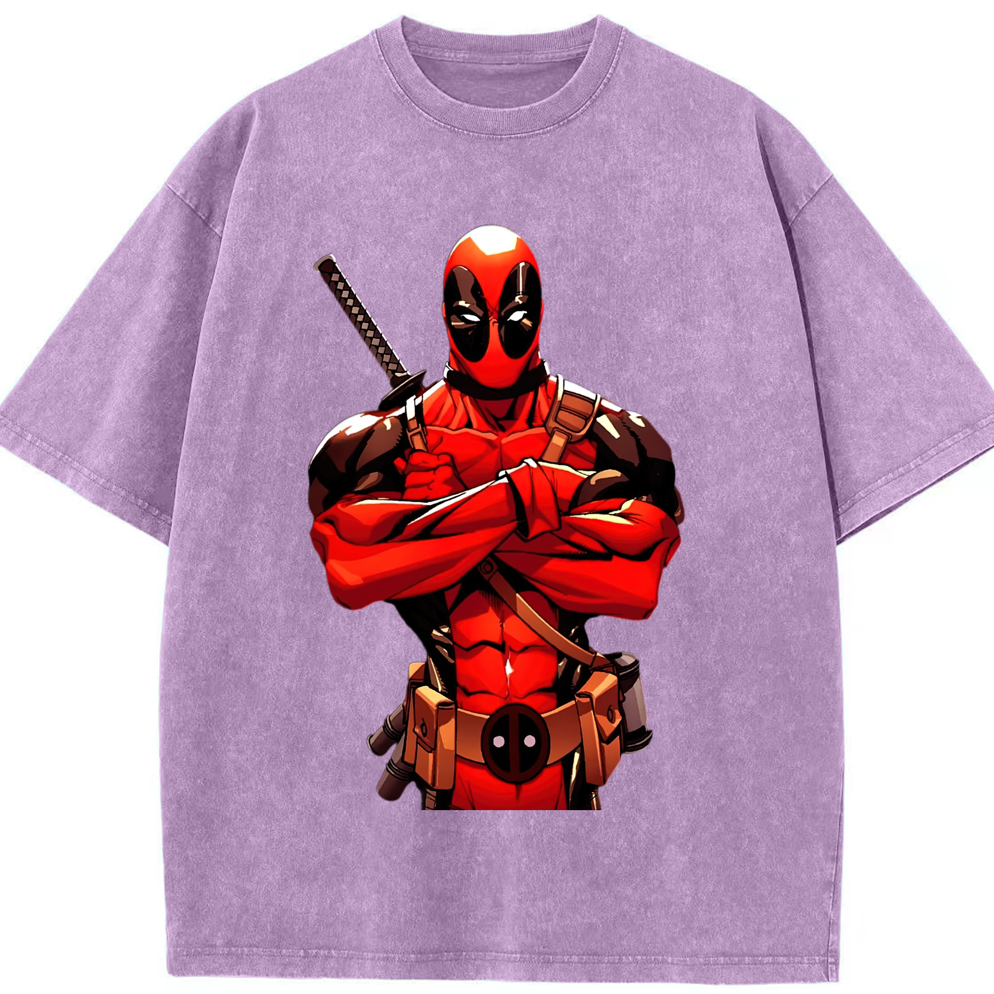 （画像用） Deadpool デッドプール 綿100% ヴィンテージ風 半袖Tシャツ（フロントプリント）