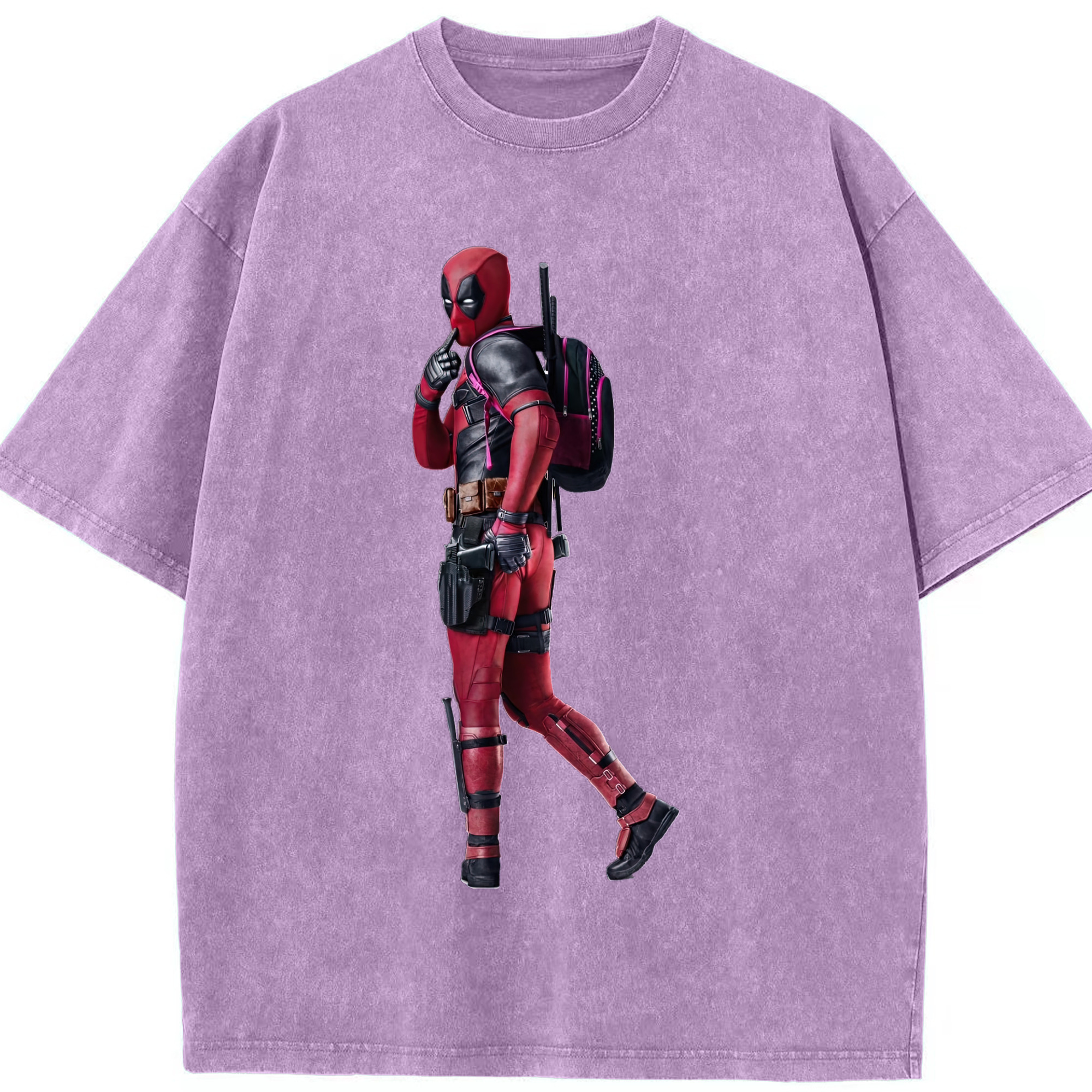 （画像用） Deadpool デッドプール 綿100% ヴィンテージ風 半袖Tシャツ（フロントプリント）