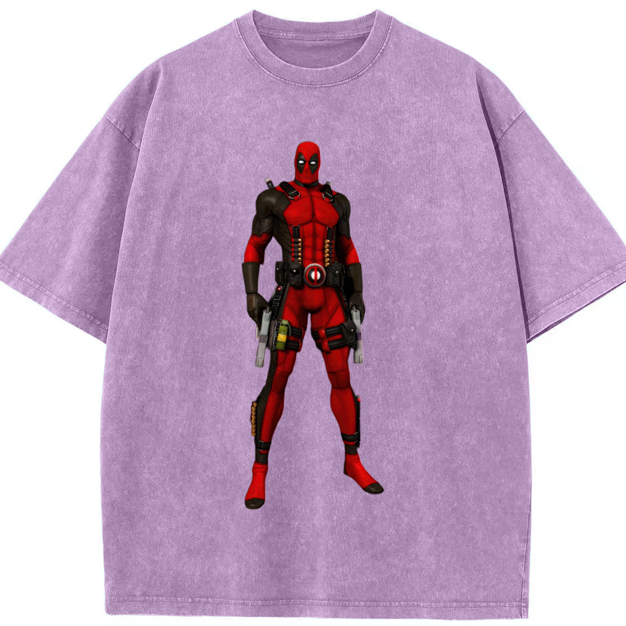 （画像用） Deadpool デッドプール 綿100% ヴィンテージ風 半袖Tシャツ（フロントプリント）