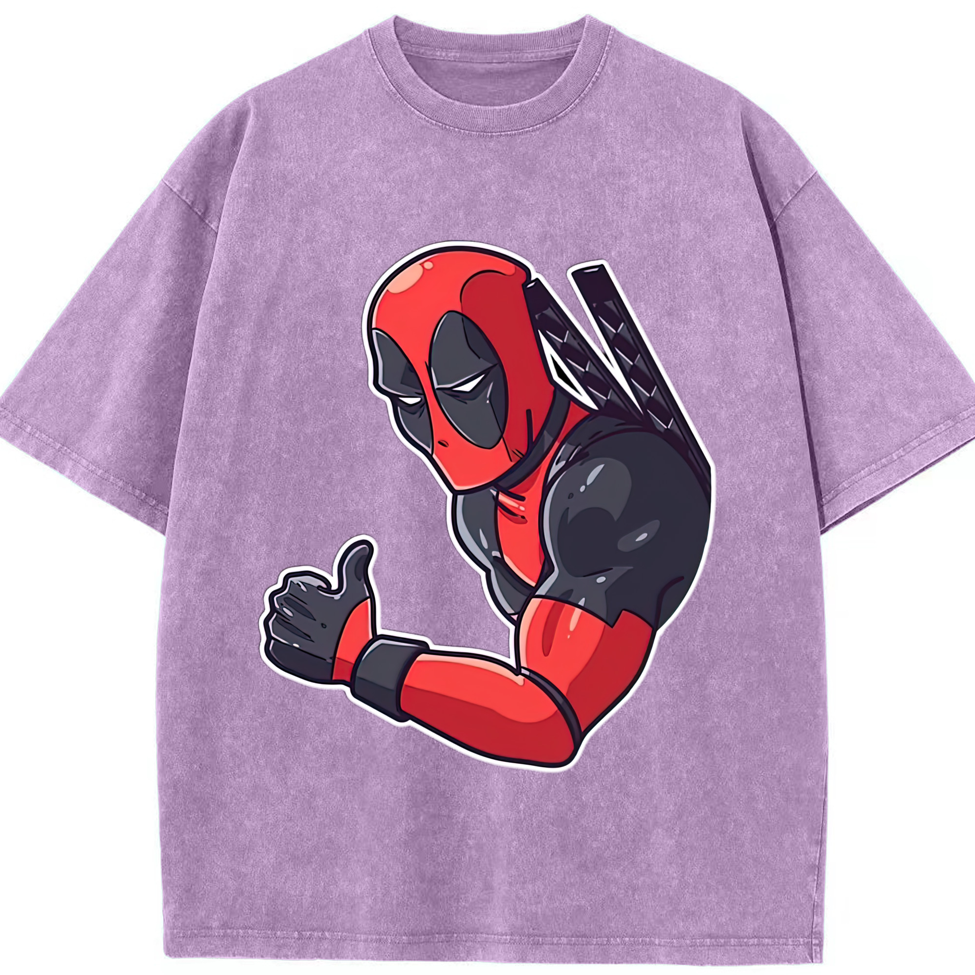 （画像用） Deadpool デッドプール 綿100% ヴィンテージ風 半袖Tシャツ（フロントプリント）