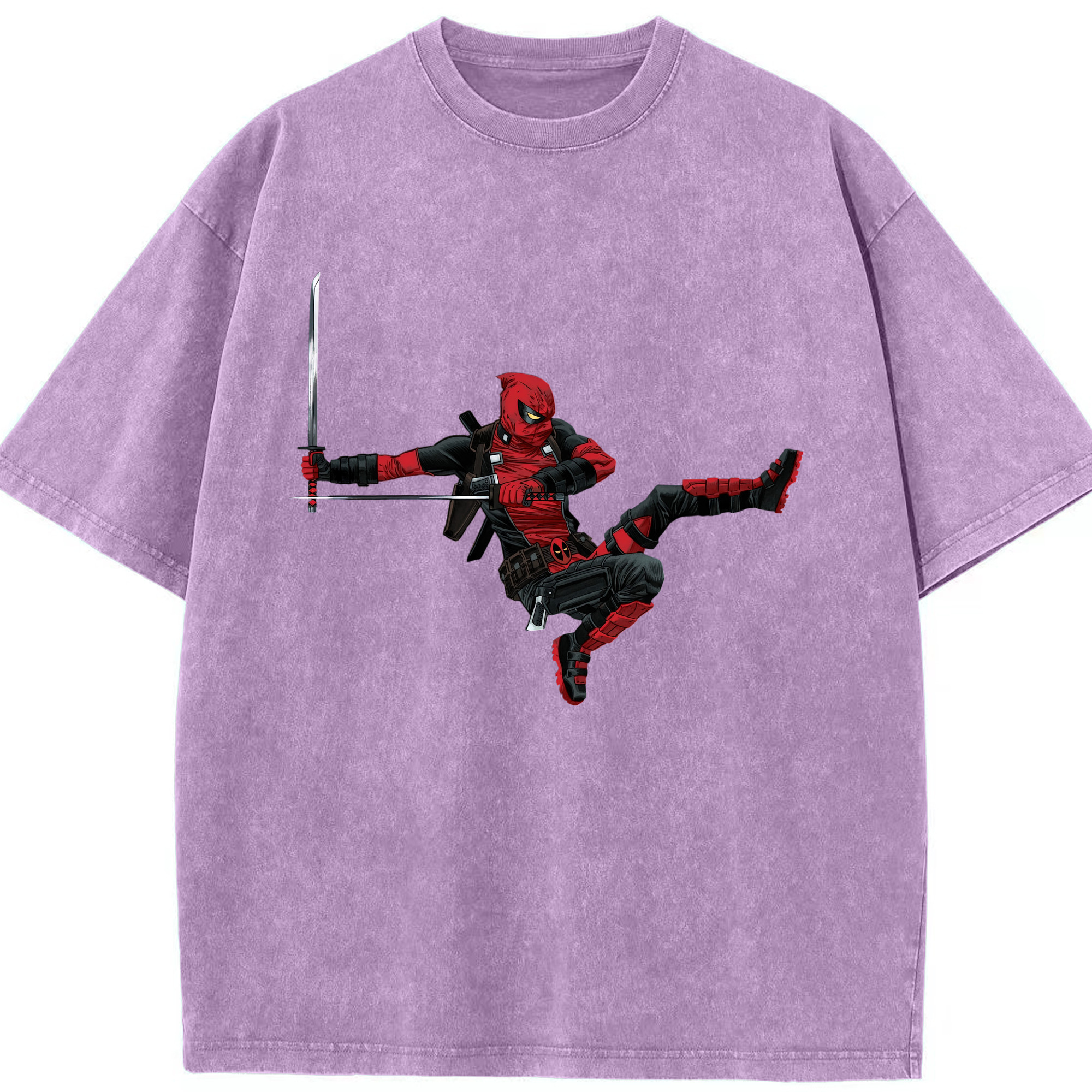 （画像用） Deadpool デッドプール 綿100% ヴィンテージ風 半袖Tシャツ（フロントプリント）